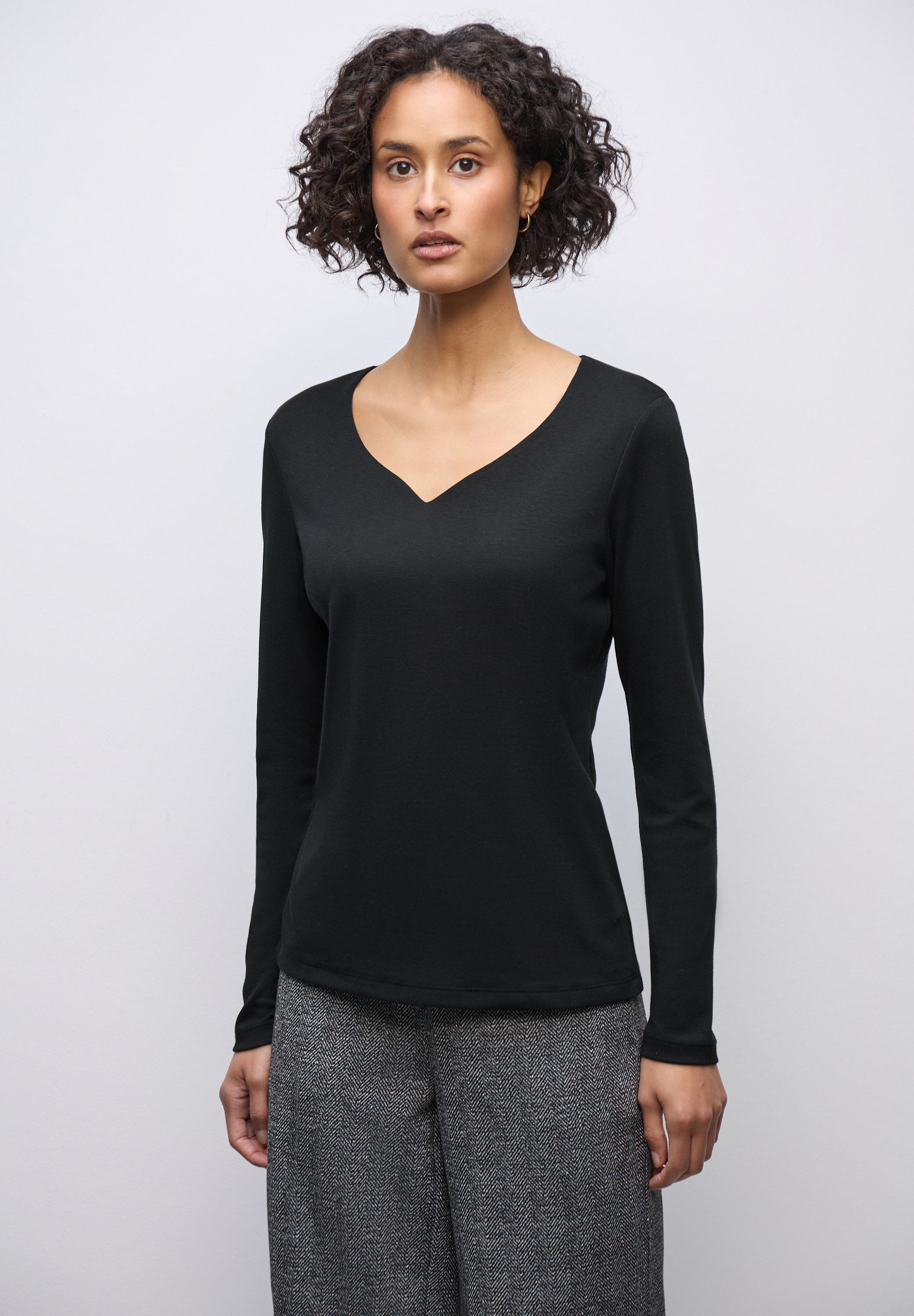 STREET ONE Langarmshirt im soften Baumwoll-Mix günstig online kaufen