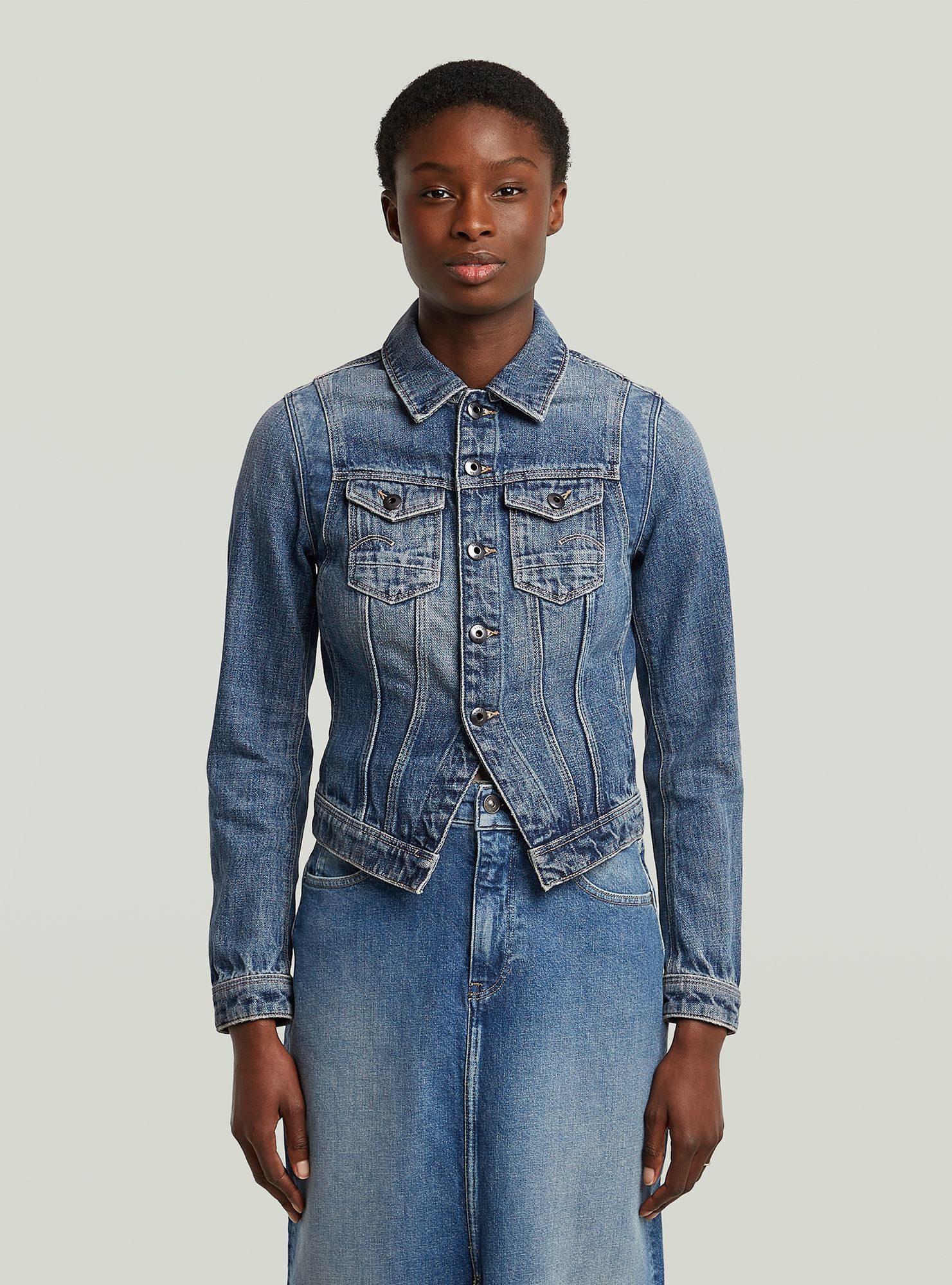 G-STAR Jeansjacke Pitched Hem Slim Jacke