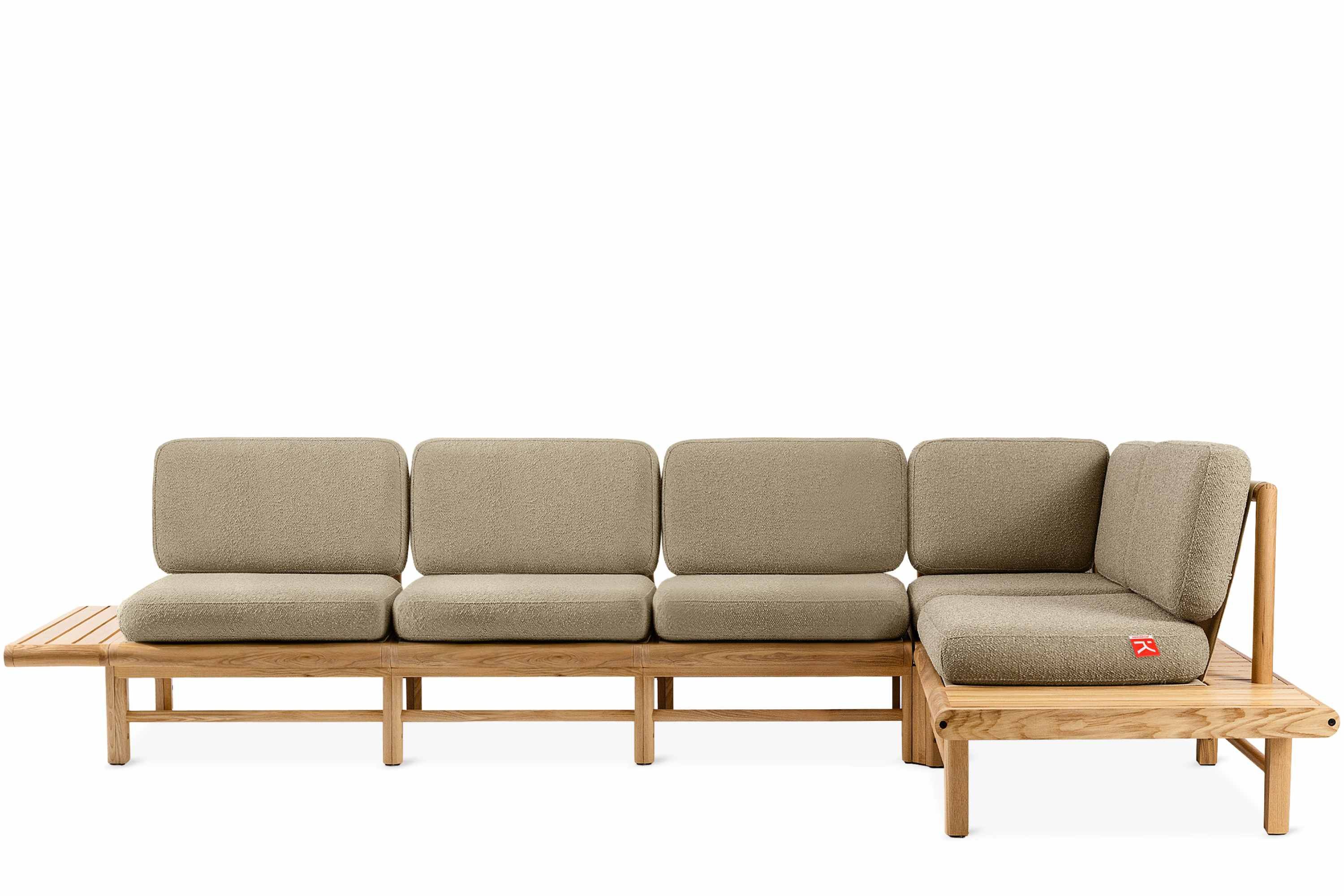 KONSIMO® Loungesofa ATREDA Garten-Ecksofa rechts, hergestellt in der EU, Boho, Garten, recycelter Polyester