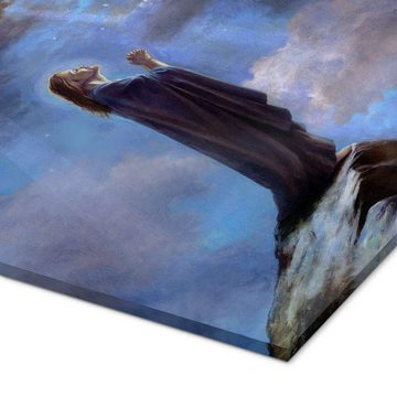 Posterlounge Acrylglasbild Alan Lathwell, Betender Jesus in der Nacht, Malerei