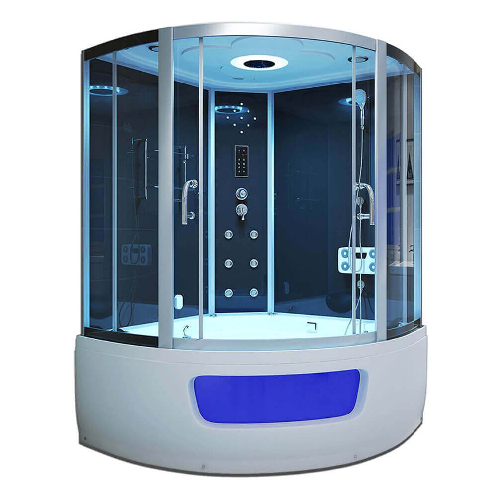 HOME DELUXE Dampfdusche EXCLUSIO - Schwarz, BxT: 135x135 cm, Badewanne, Dus günstig online kaufen