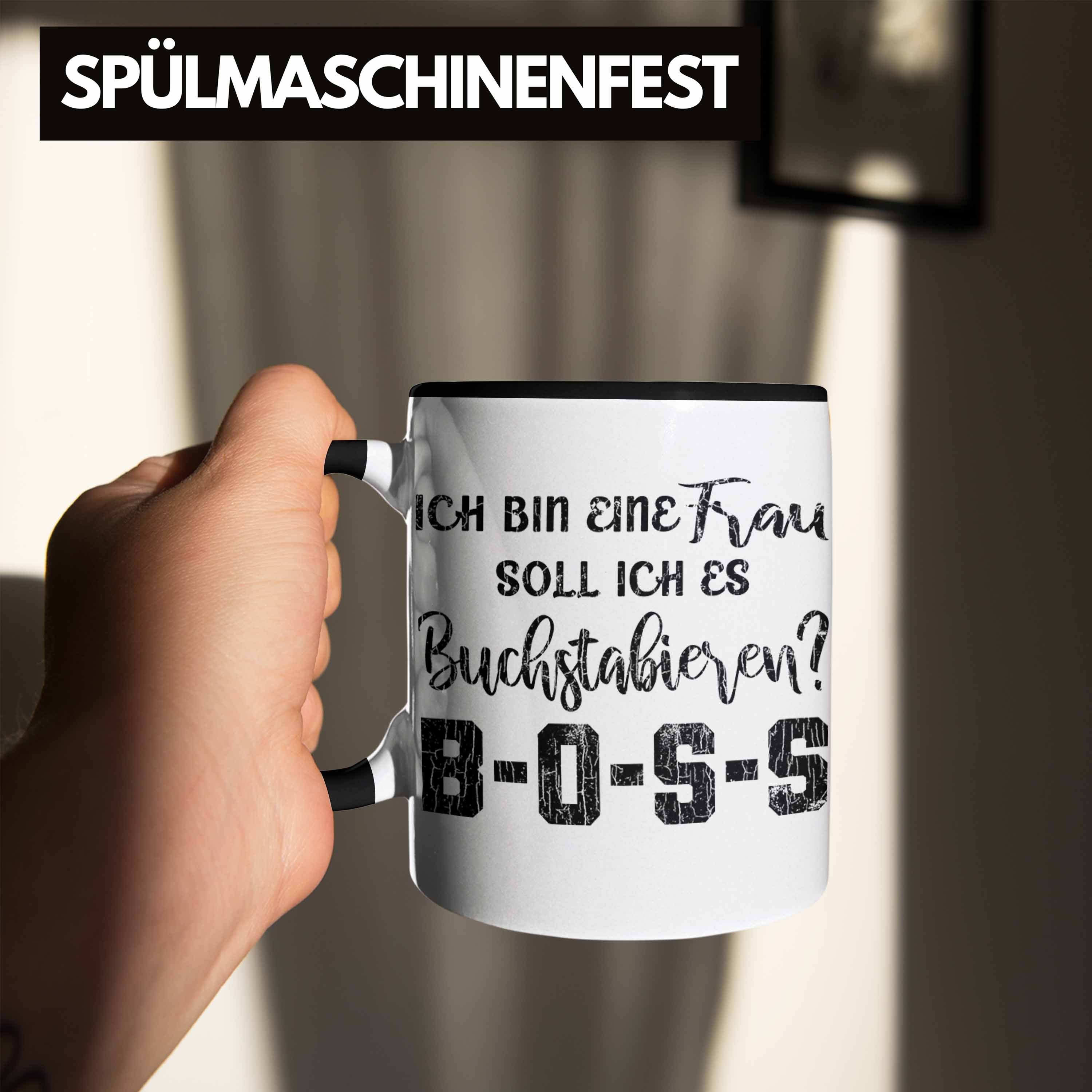 - Frau Lustige Tasse Mama Tasse mit Trendation schwarz Spruch Trendation Geschenk Kaffeetasse Frauen Spruch Boss Sprüche