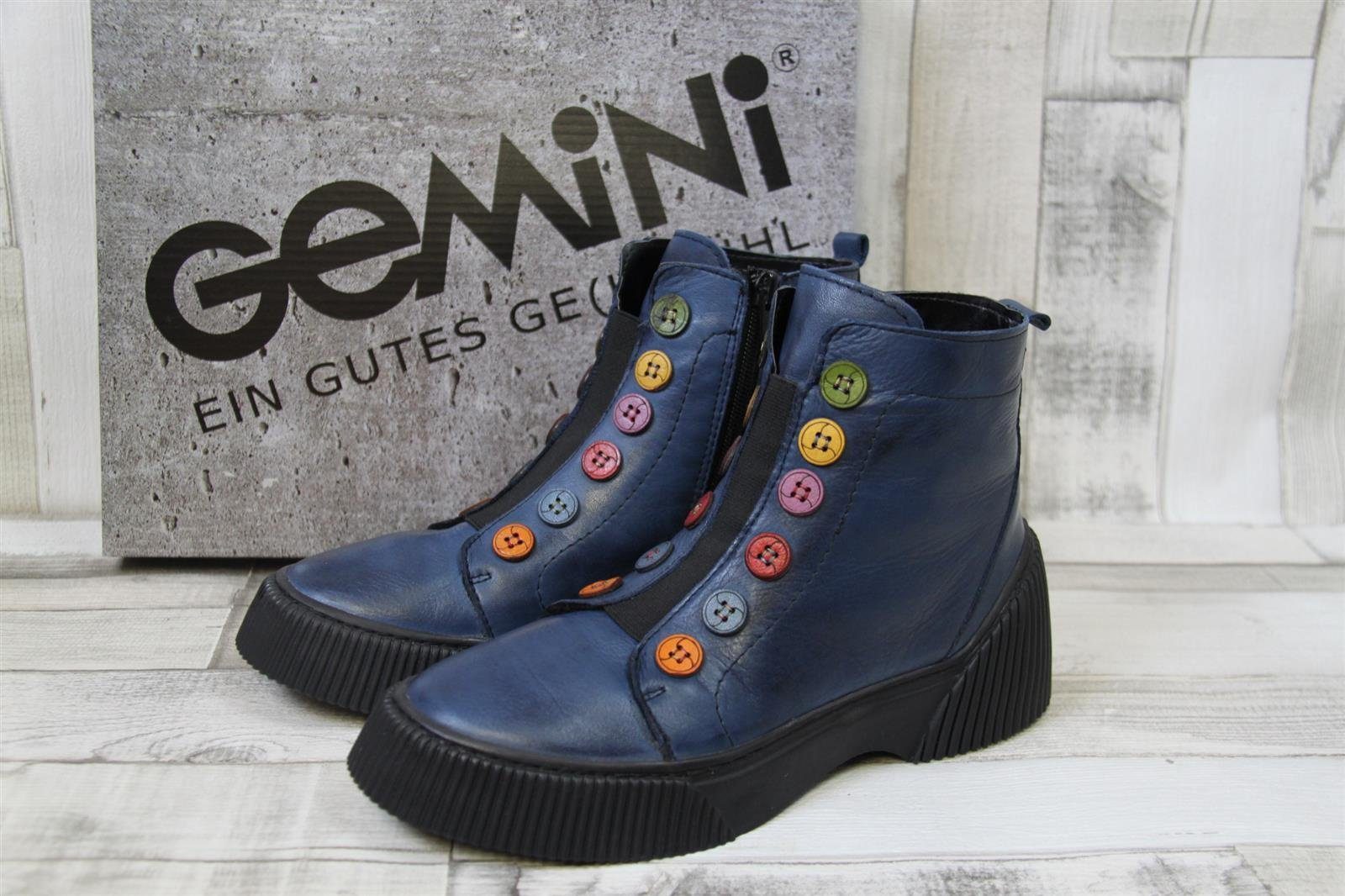 Gemini Gemini fetzige Lederstiefelette blau 37 Stiefelette