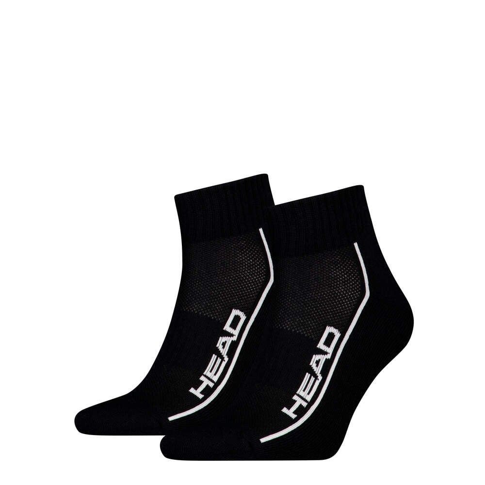 Tennissocken 2P Performance Quarter (Mischgewebe) schwarz - 2 Paar