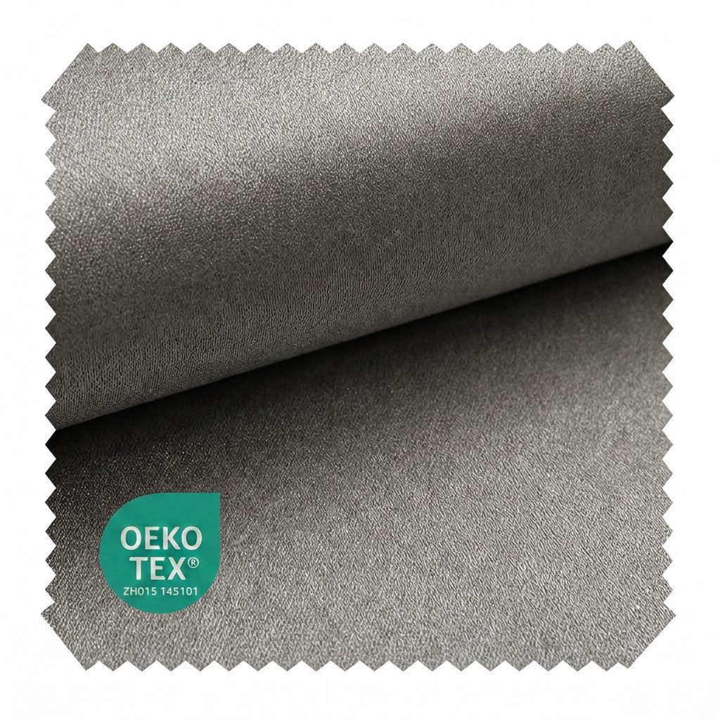novely® Stoff Abverkauf PLATIN, Glänzender Luxus Möbelstoff Ultra-Clean, Ultra-Clean, Abriebfest, Pflegeleicht, Meterware, 1lfm