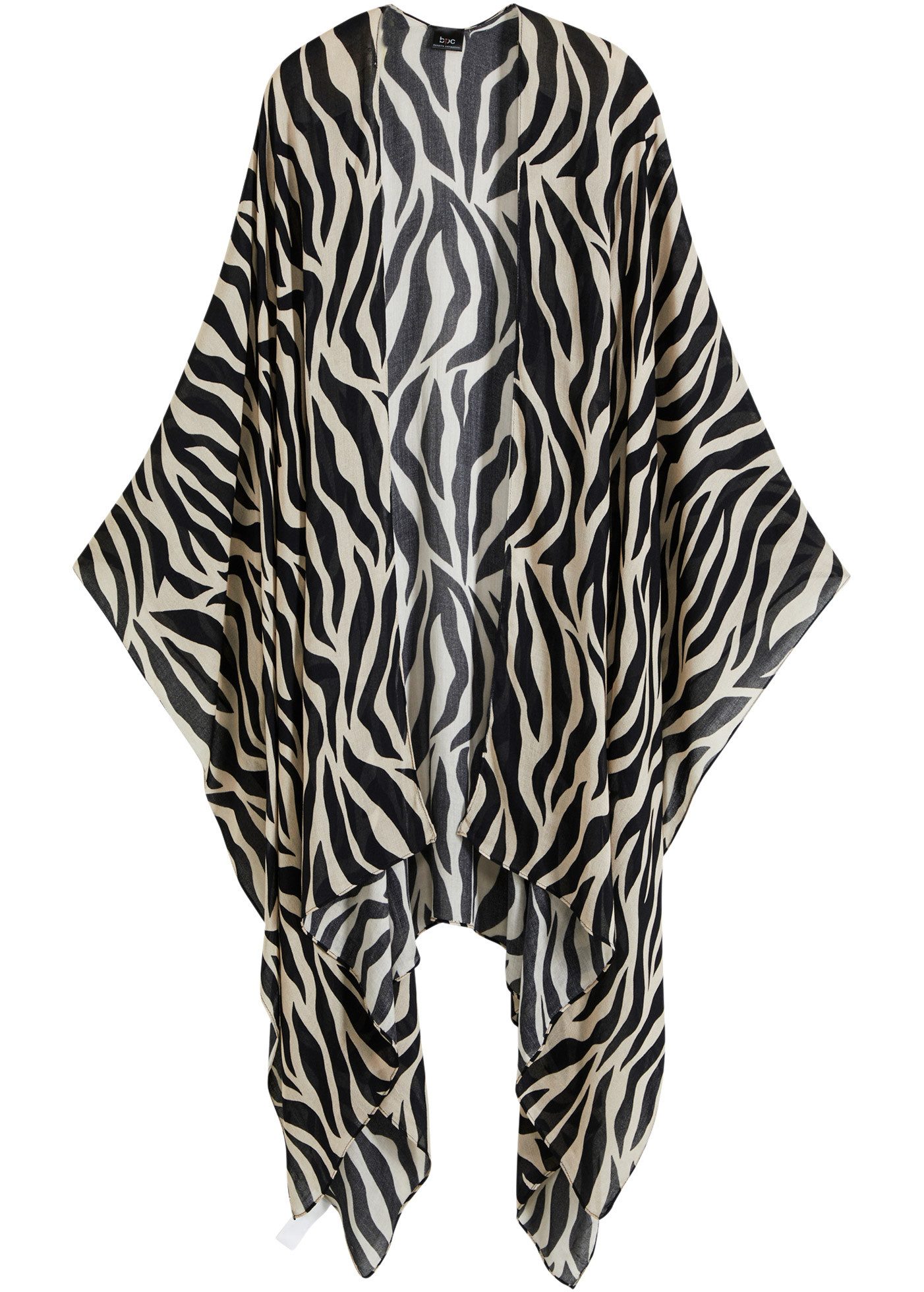 bonprix Poncho aus Viskose, mit Animal-Print, figurumspielend, Überwurf