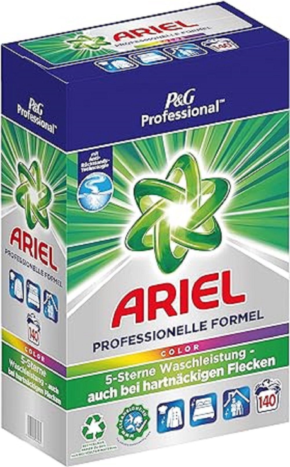 Ariel ARIEL Professional Waschpulver Farbe 140scoops, 9600 g Vollwaschmittel