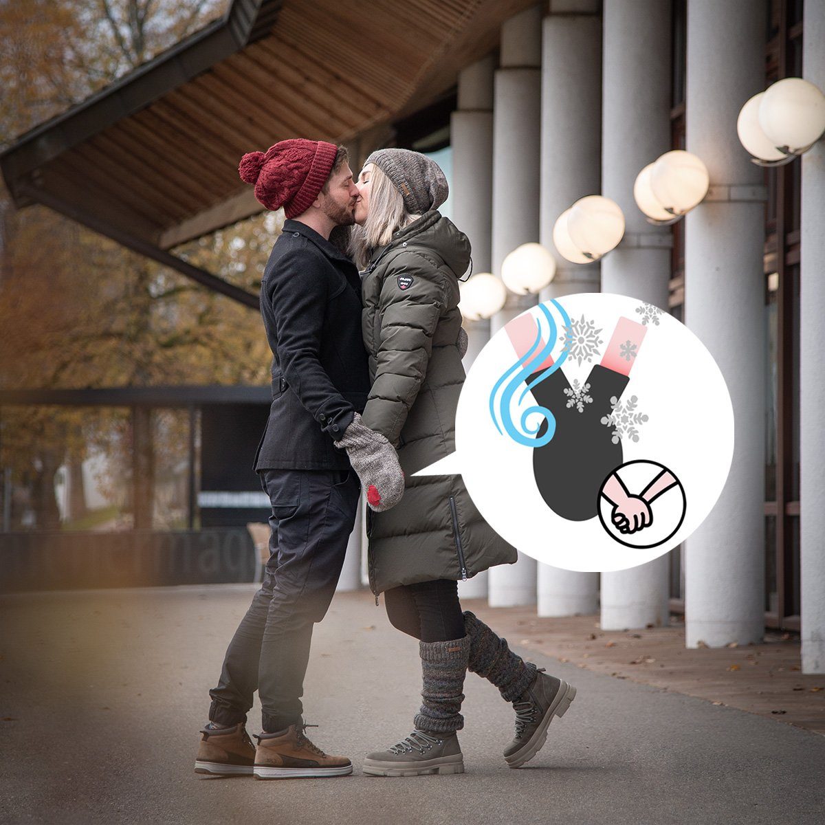 McRon Strickhandschuhe Pärchenhandschuh Modell Valentina (mit Herz) gefütte günstig online kaufen