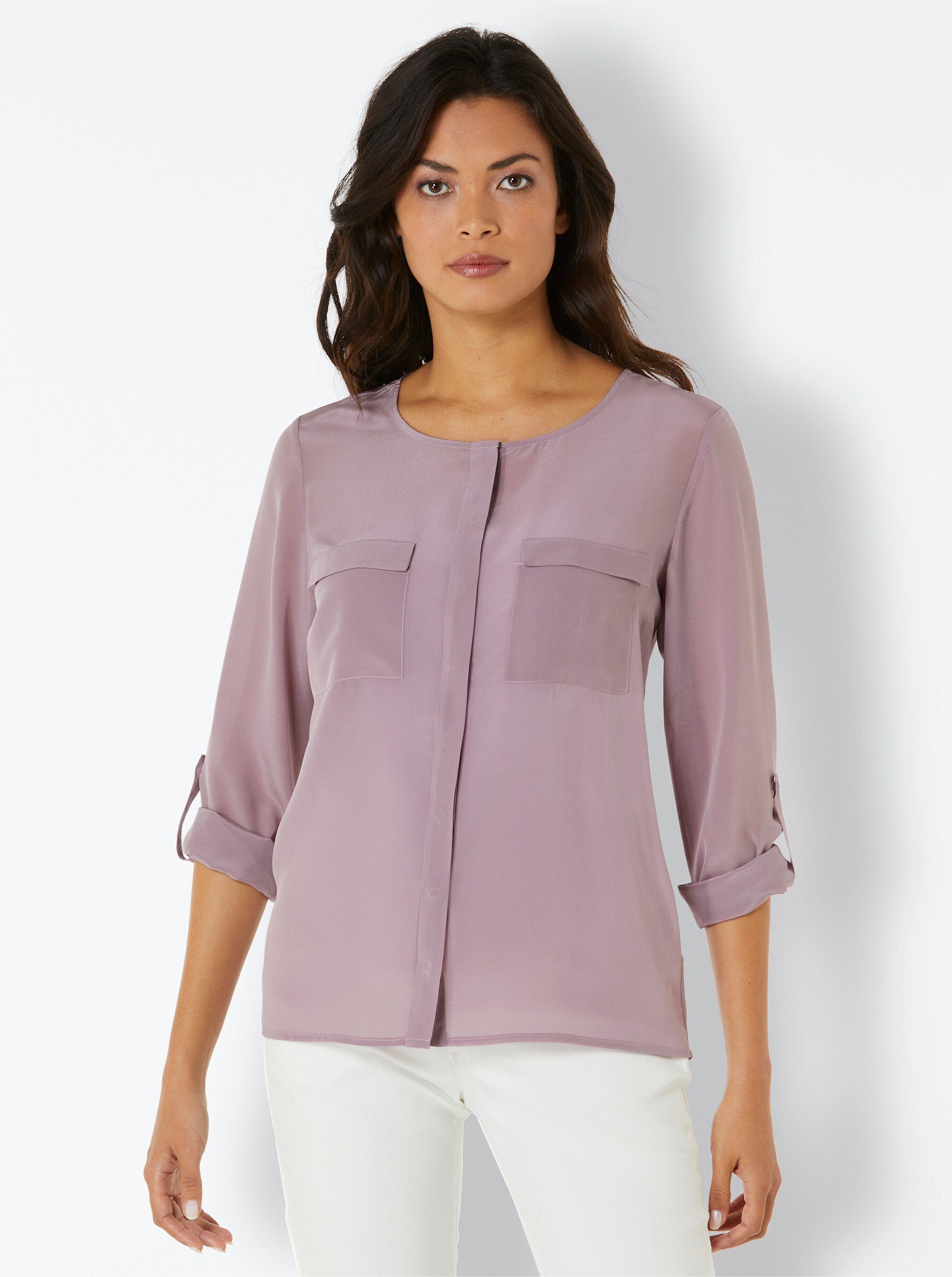 heine Klassische Bluse Seiden-Bluse