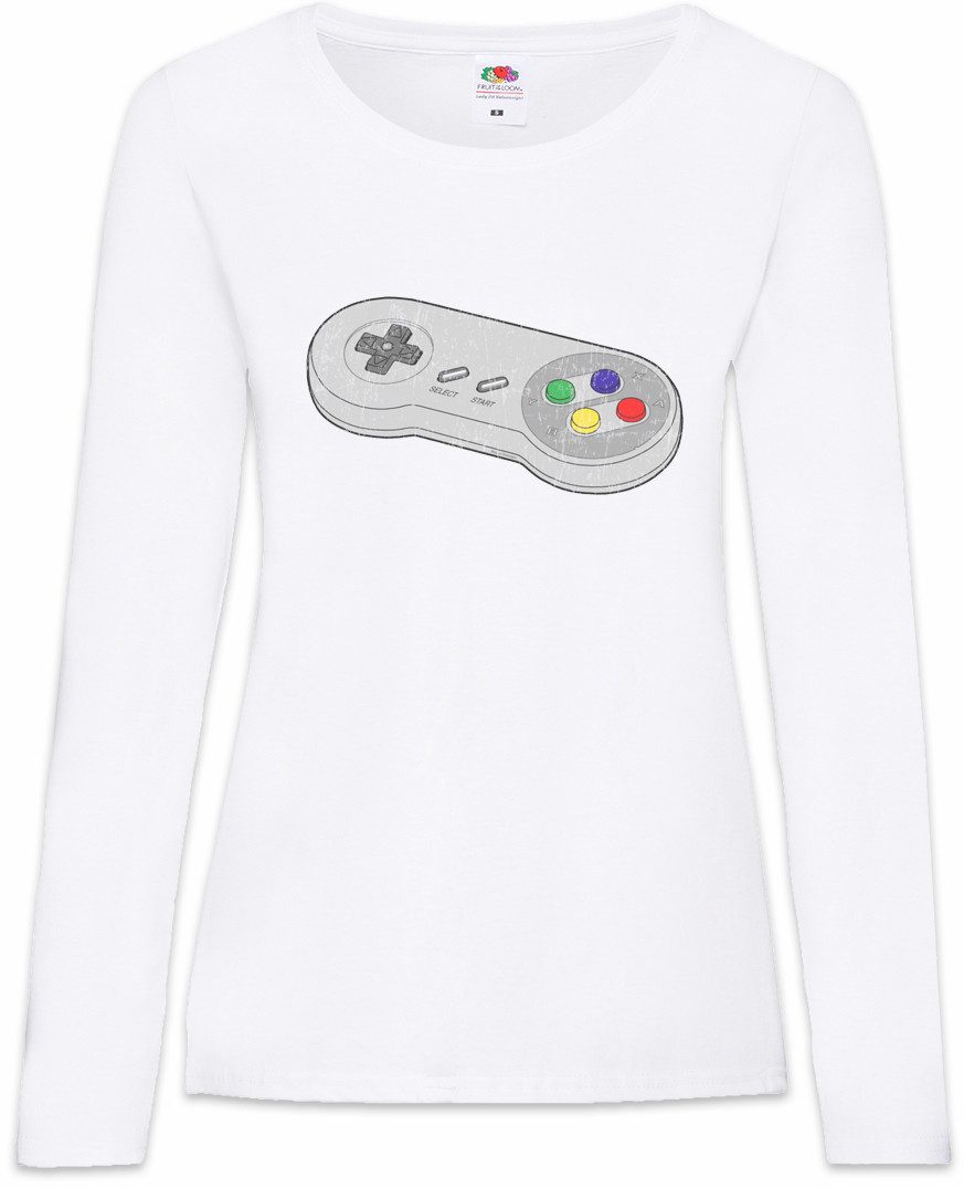 Urban Backwoods Langarmshirt Famous Controller I Damen Langarmshirt Gamer Controller Video Game (1-tlg) Joystick TV 80s Eighties