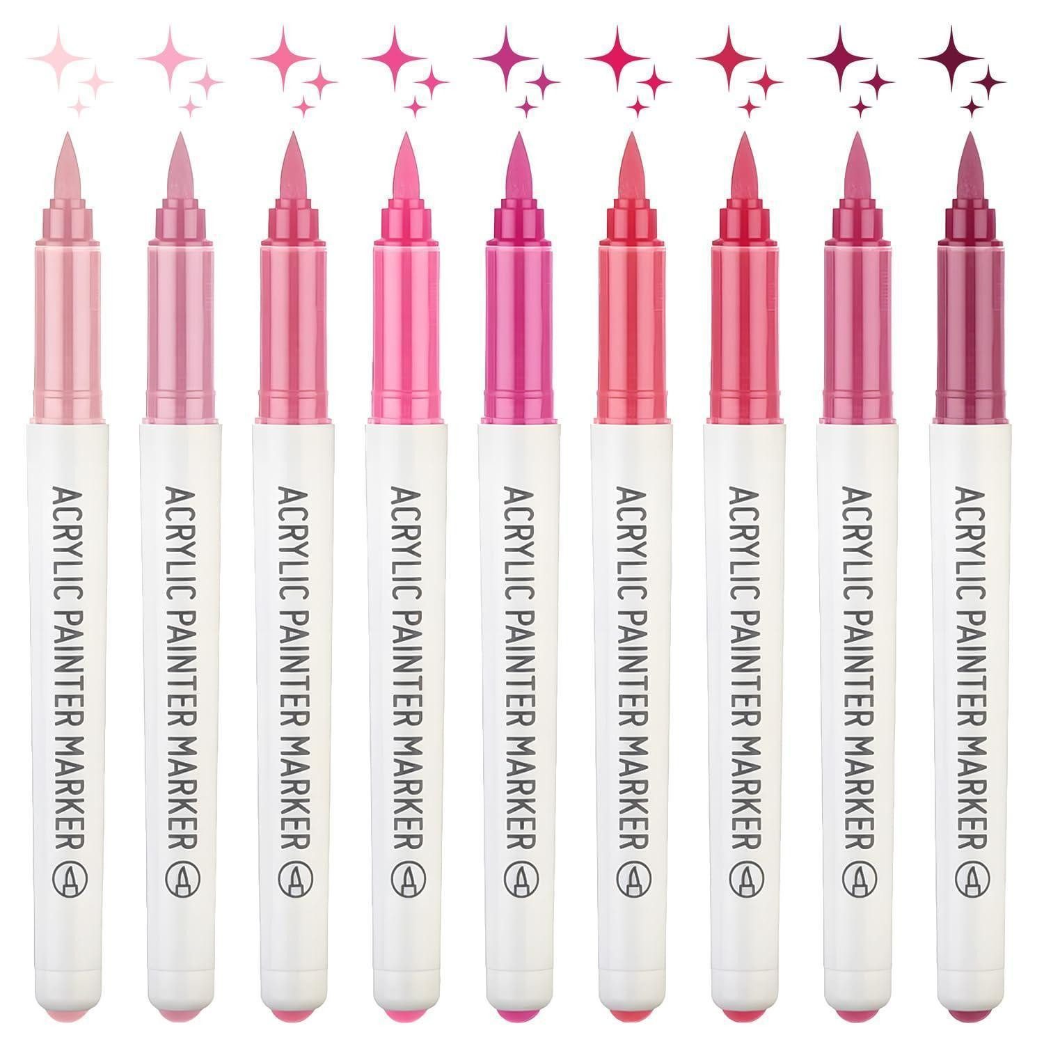 LuxusKollektion Marker 9er Acryl Marker Stift Rosa Töne