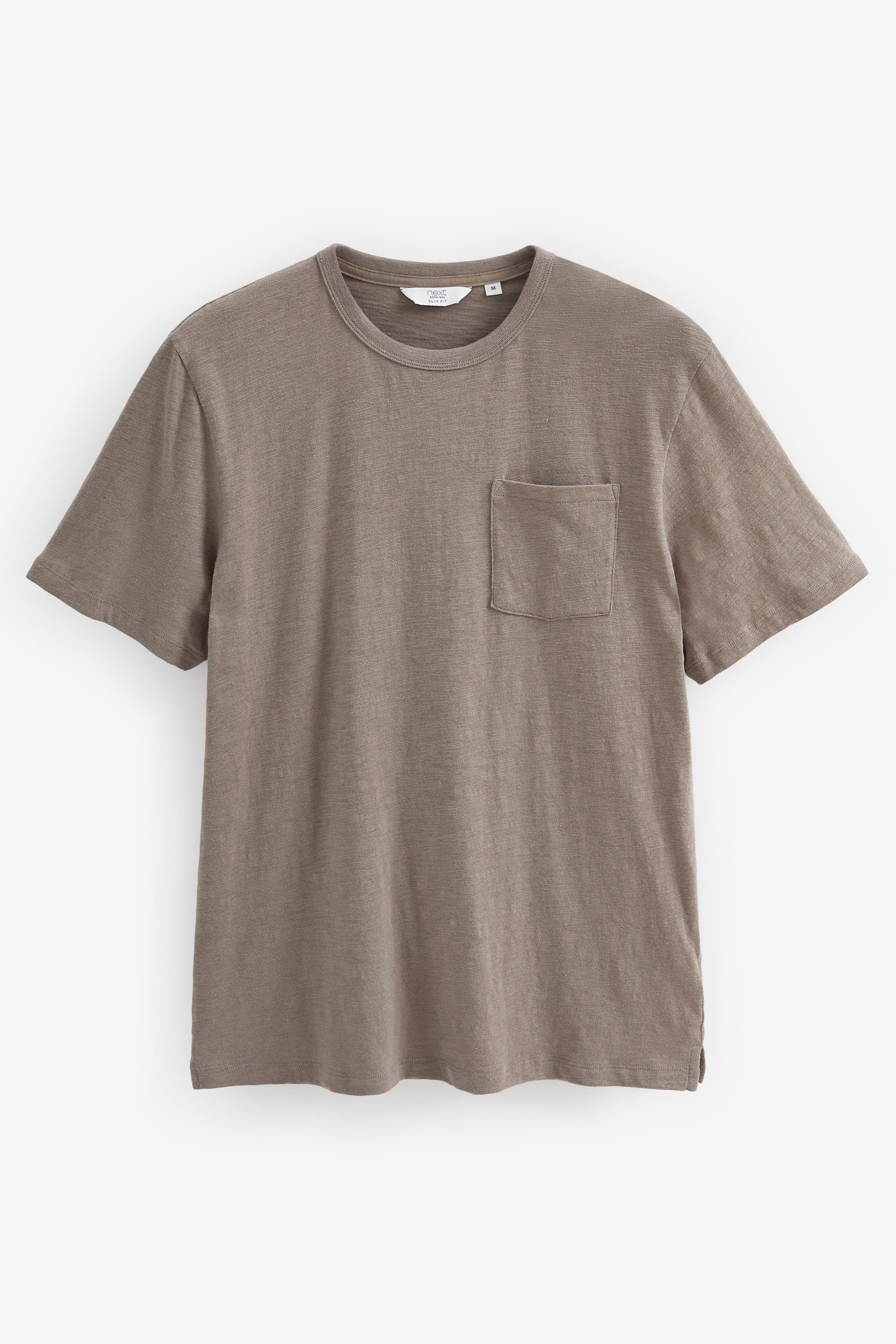 Next T-Shirt T-Shirt aus Leinengemisch (1-tlg) Neutral