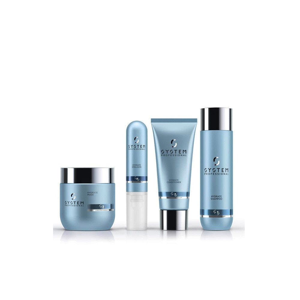 System Professional Haarpflege-Set System Professional Hydrate Shampoo Conditioner Mask Emulsion 4er Set, 4-tlg.