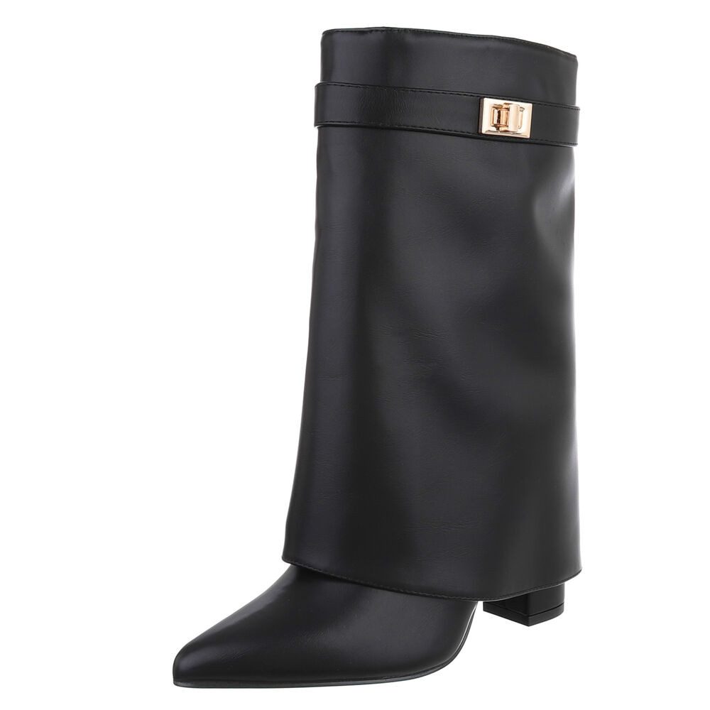 Elegante Stiefeletten mit umgeschlagenem Schaft für Damen High-Heel-Stiefel