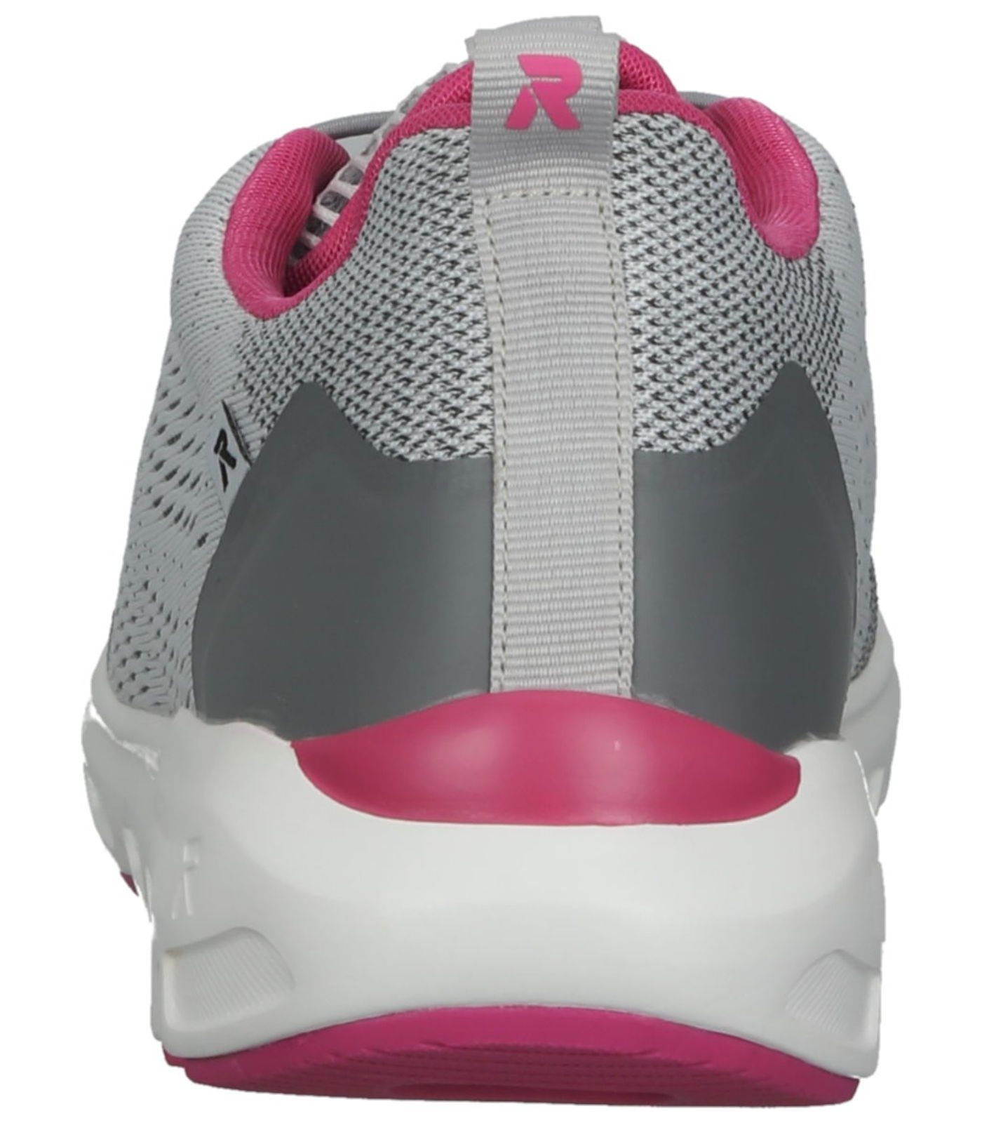Rieker Grau Sneaker Textil Pink Sneaker