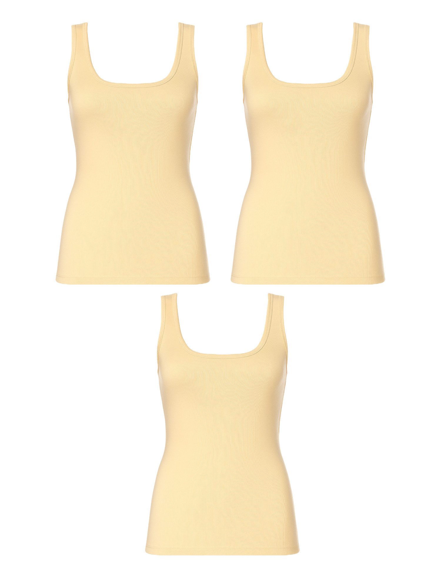 Tanktop Erdem Weißes 3-teiliges Ribana-Unterhemd 21053