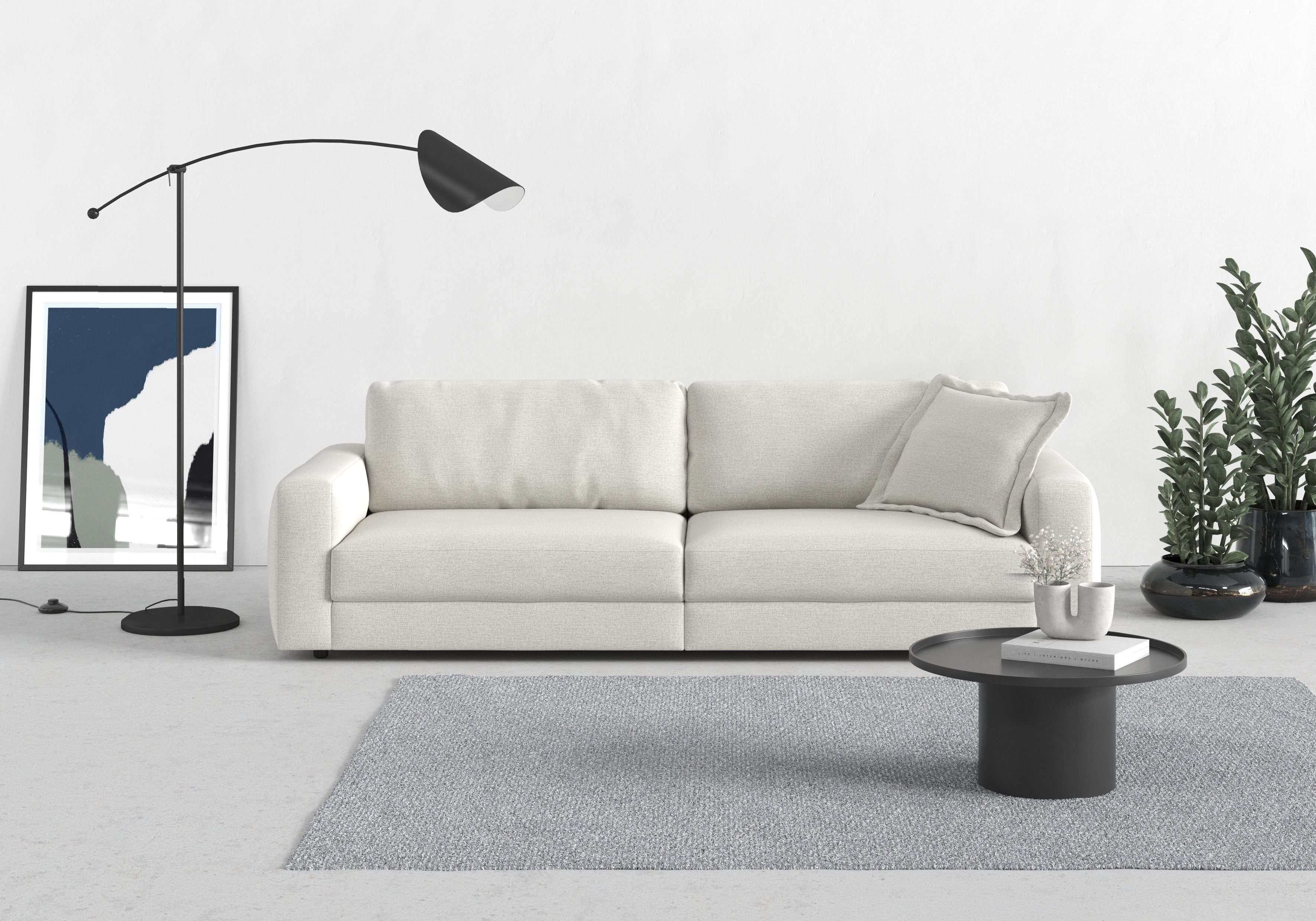 TRENDMANUFAKTUR Big-Sofa Bourbon Mega, bequem, viel Platz, Breite 264cm, extra tiefe Sitzfläche, wahlweise mit Sitztiefenverstellung bestellbar