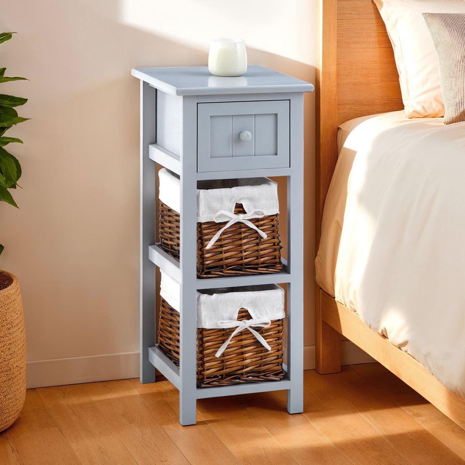 IDIMEX Nachtkommode TALASI, Nachttisch TALASI Schlafzimmermöbel Beistelltisch Kiefer