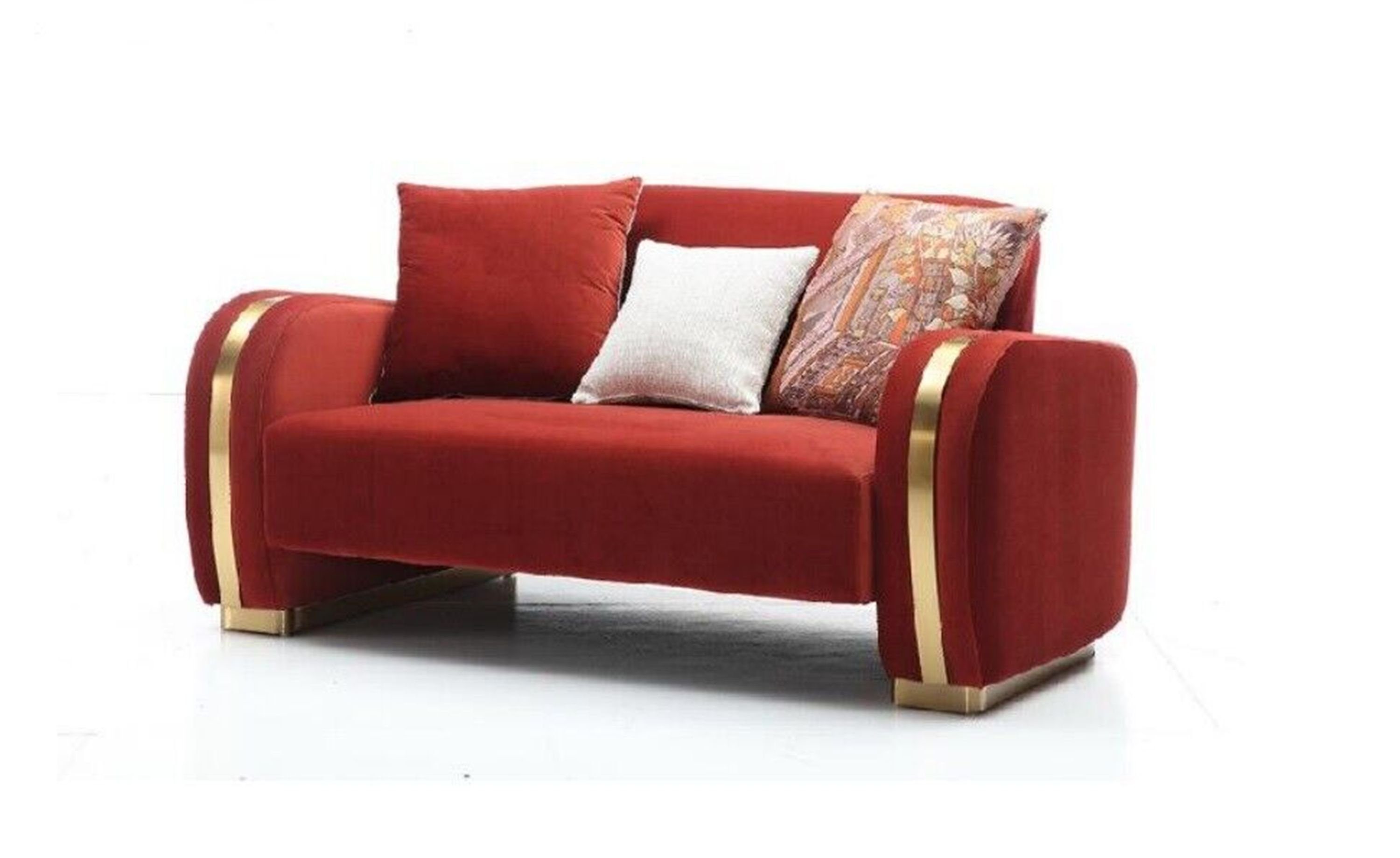 Neu, JVmoebel Sitzer Sofagarnitur Sofa in Luxus Design 3+2+1 Europe Set Made Möbel Rote Sofa