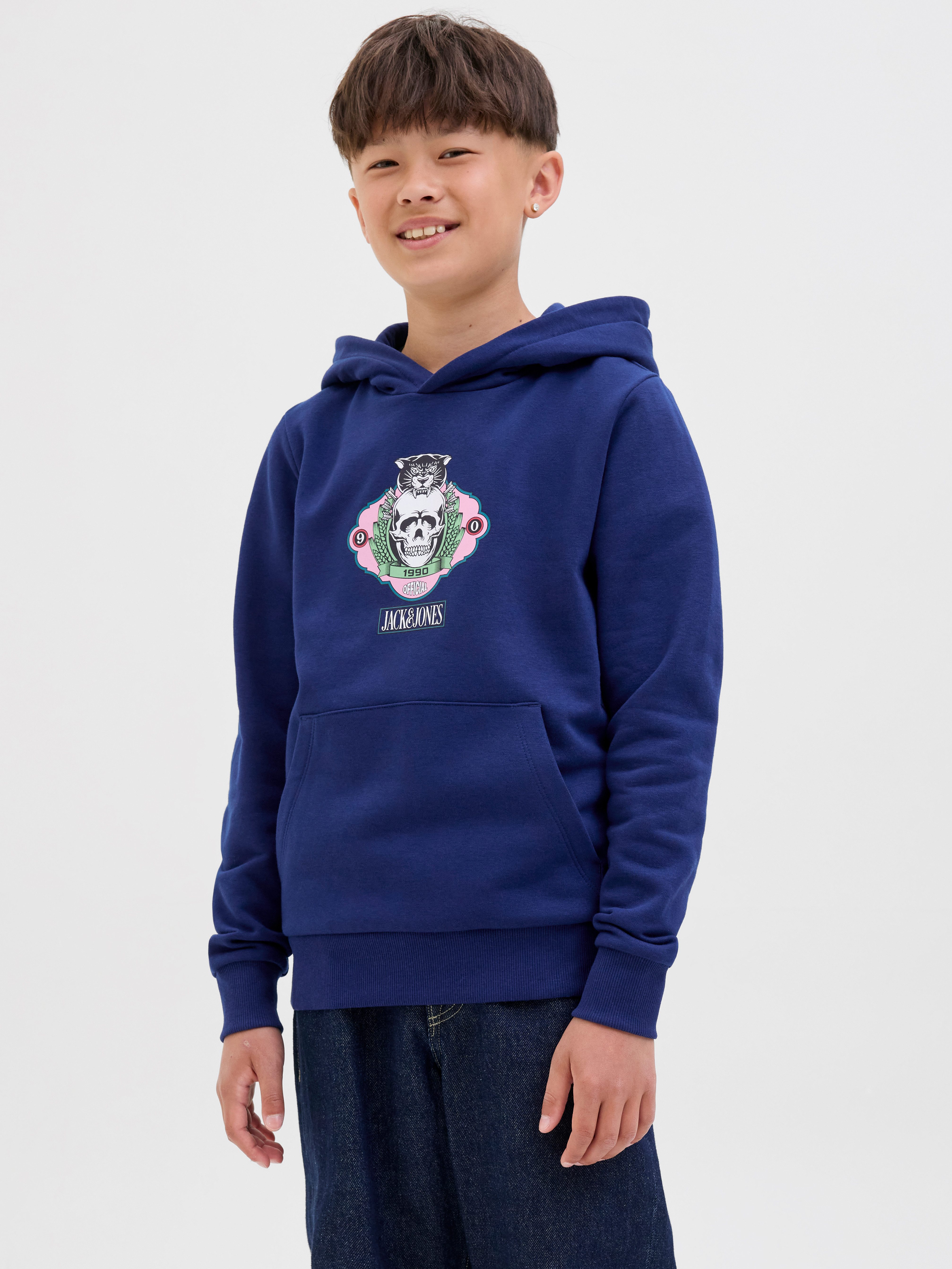 Jack & Jones Junior Kapuzensweatshirt JORSKULL NATURE SWEAT HOOD SN JNR