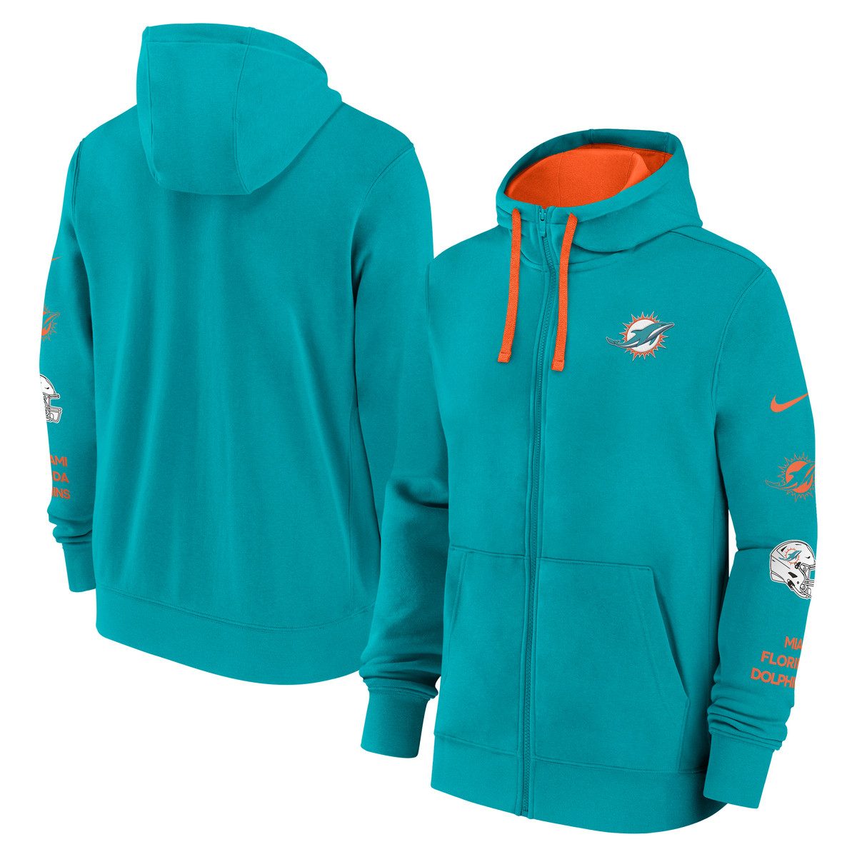 Nike Kapuzenpullover Nike Hoodie Miami Dolphins Nike Full-Zip Fleece günstig online kaufen