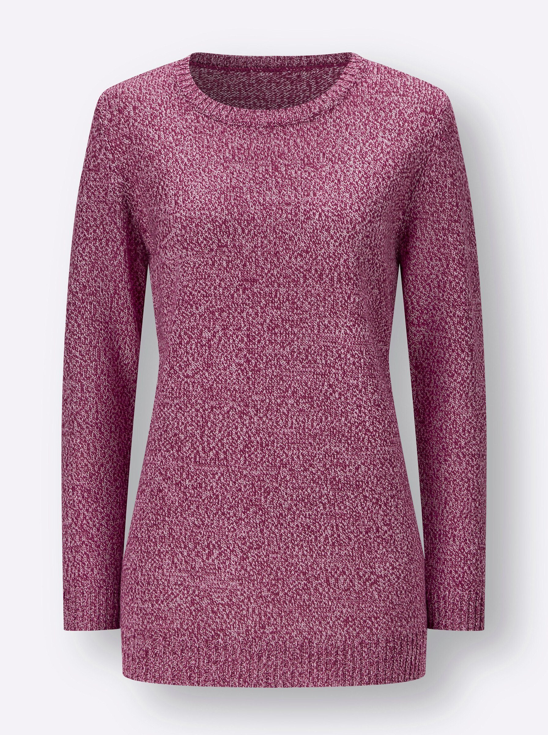 Sieh an! Strickpullover Long-Pullover Langarm Jersey