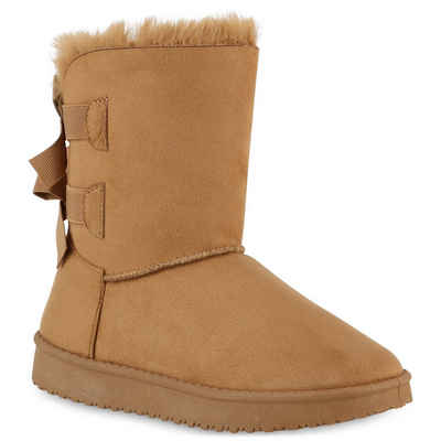 VAN HILL 902278 Damen Schlupfstiefeletten Winter Boots Warm Gefüttert Winterstiefelette Schuhe