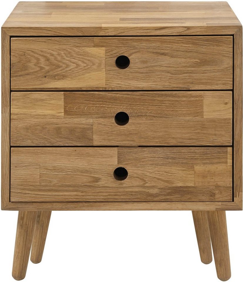 MCA furniture Garderobenschrank Agra Breite ca. 42 cm, Kommode aus massivem  Eichenholz
