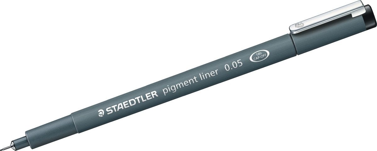 STAEDTLER Tintenfeinschreiber Pigmentliner 0,05mm schwarz (10 Stück)