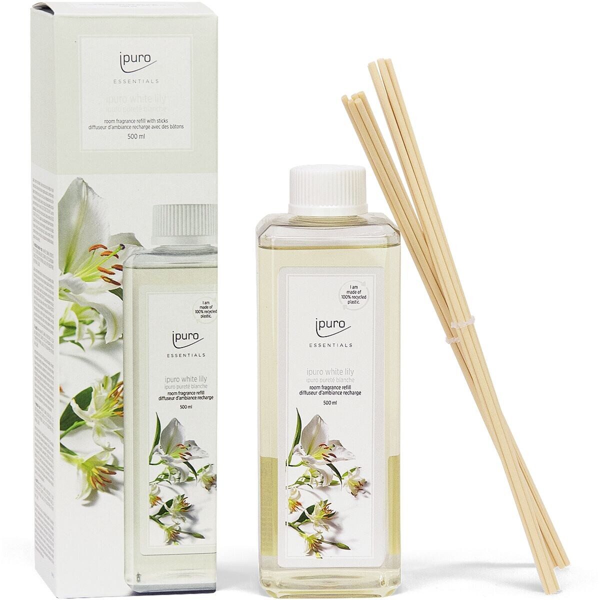 IPURO Raumduft-Nachfüllflasche White Lily, 500 ml, Nachfüllflasche