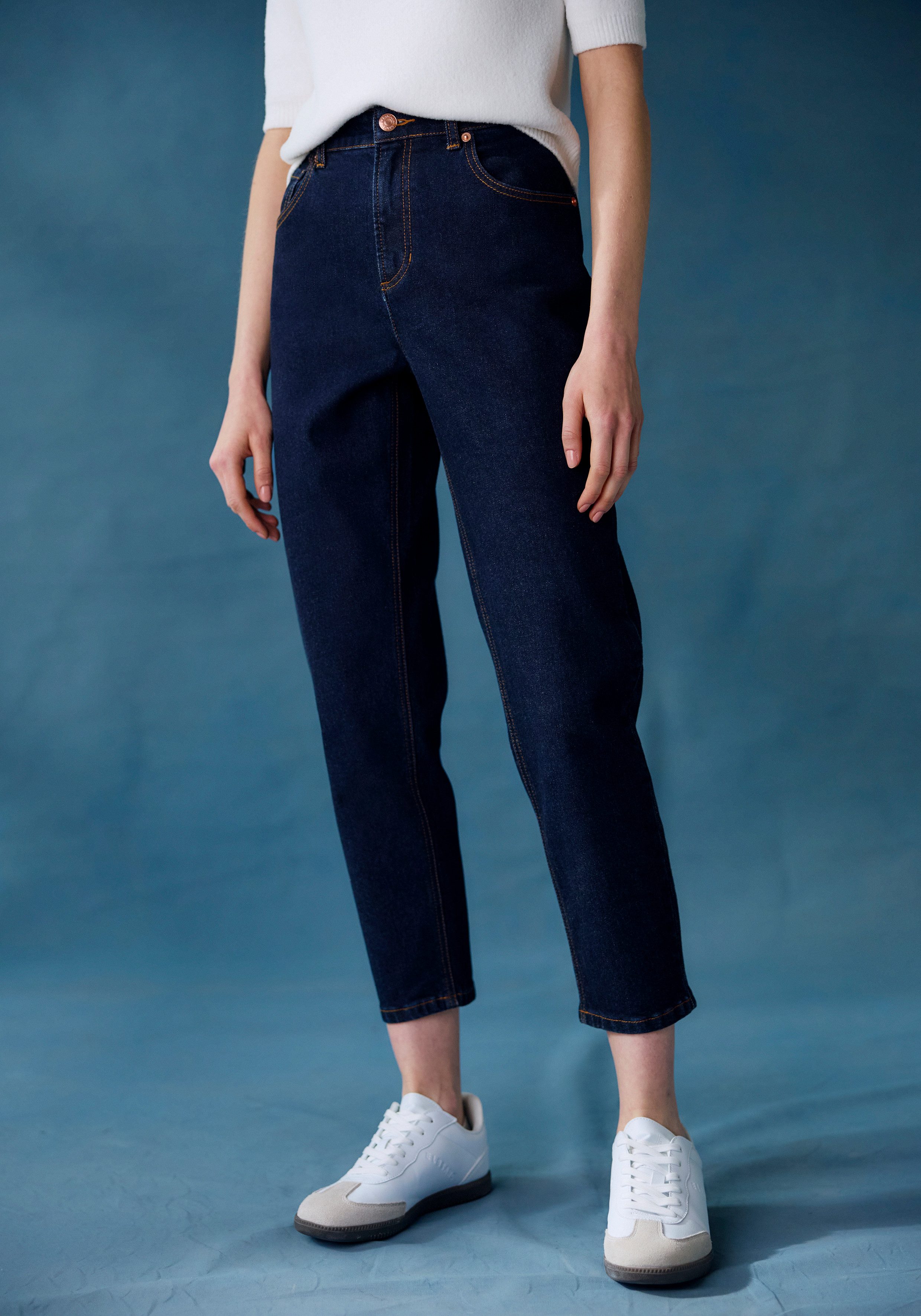 LASCANA Mom-Jeans mit hohem Bund. elastische Denimware