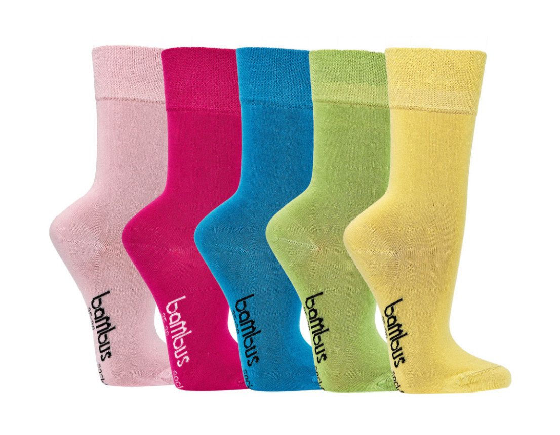 FussFreunde Komfortsocken 6 Paar bunte Bambus Socken SUPERWEICH farbig sortiert, Damen & Herren (6 Paar)