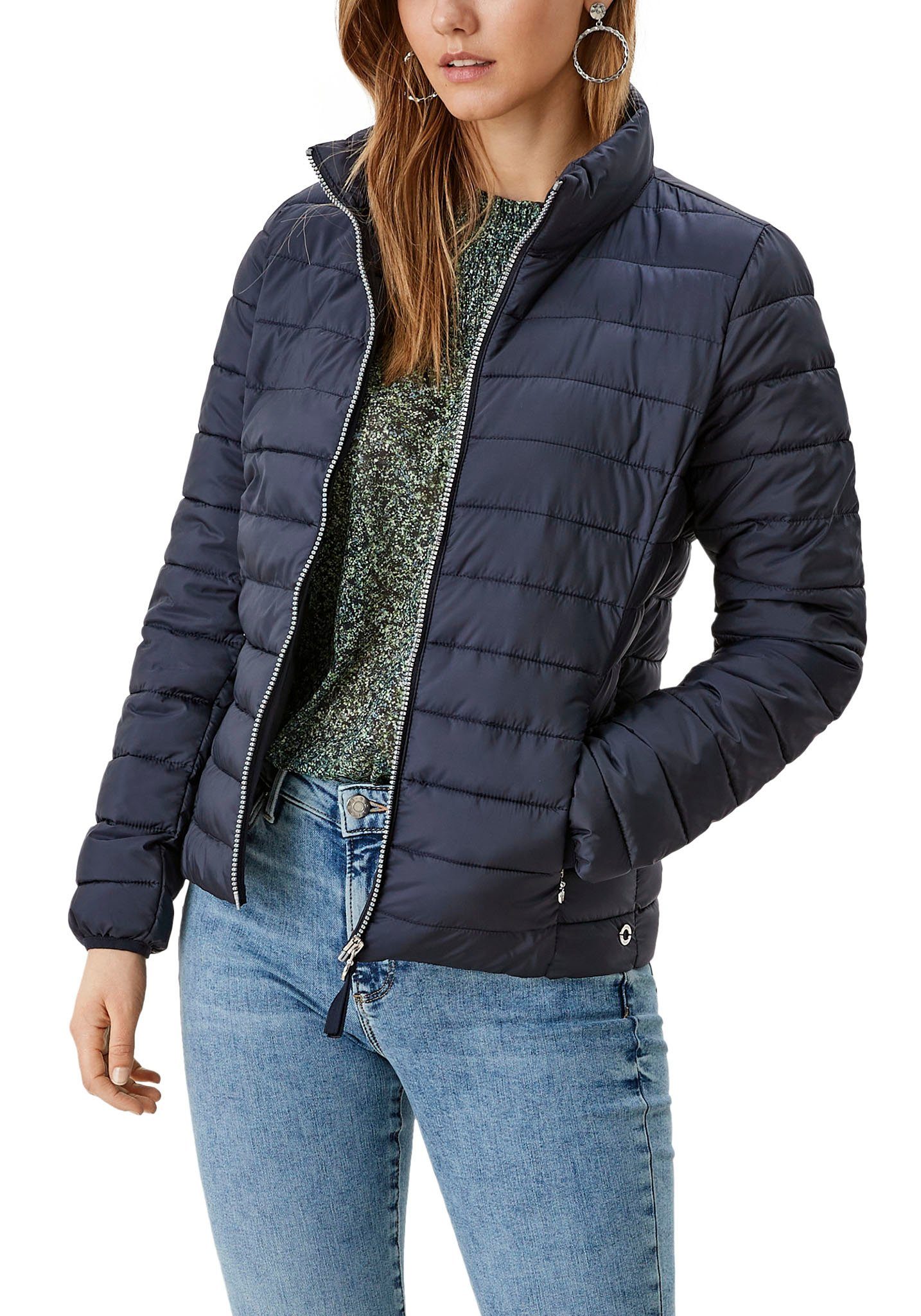 Steppjacke s.Oliver marine mit Stehkragen