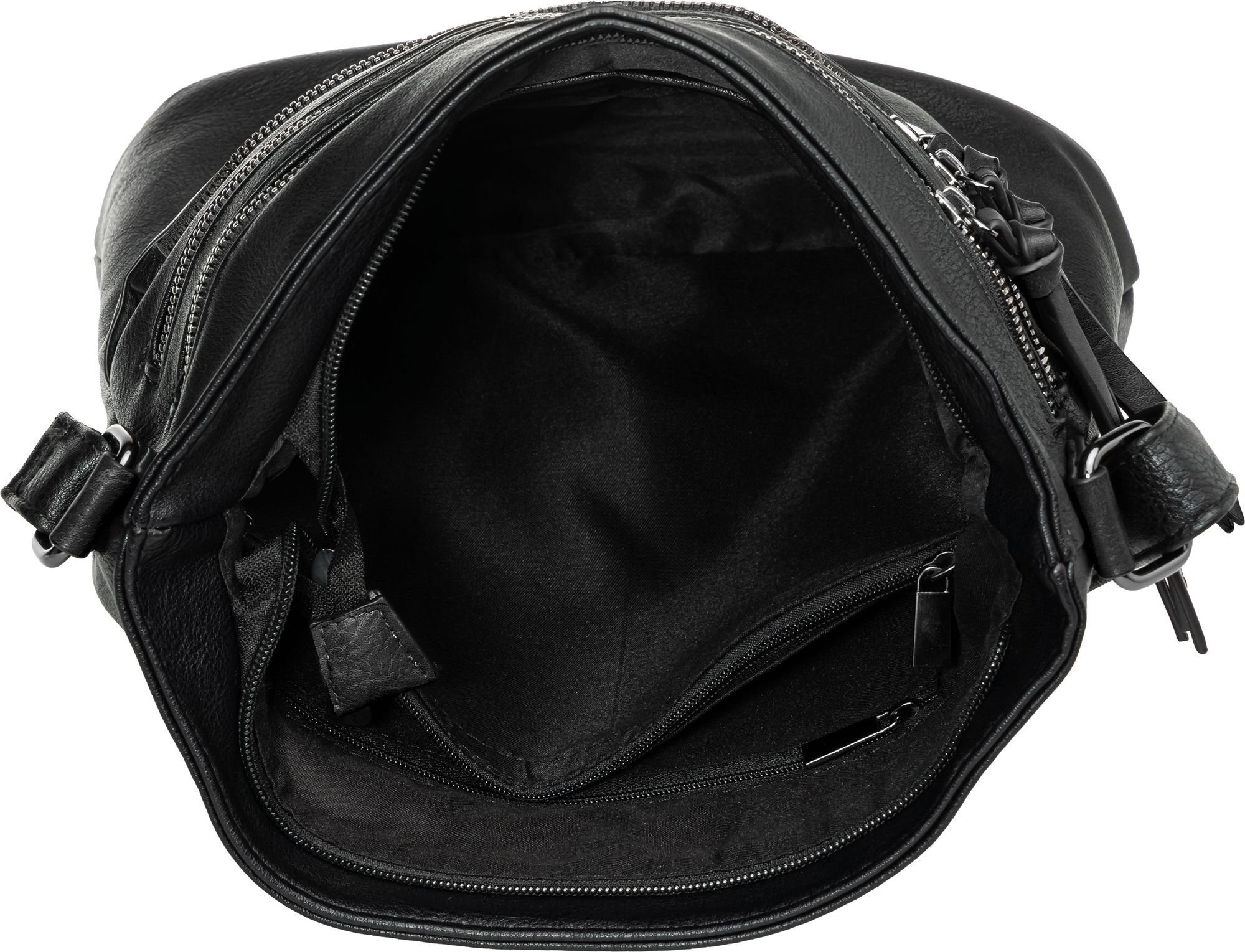 Bag TS1071 schwarz elegante Caspar sportlich Umhängetasche Crossbody Umhängetasche mittelgroße Damen