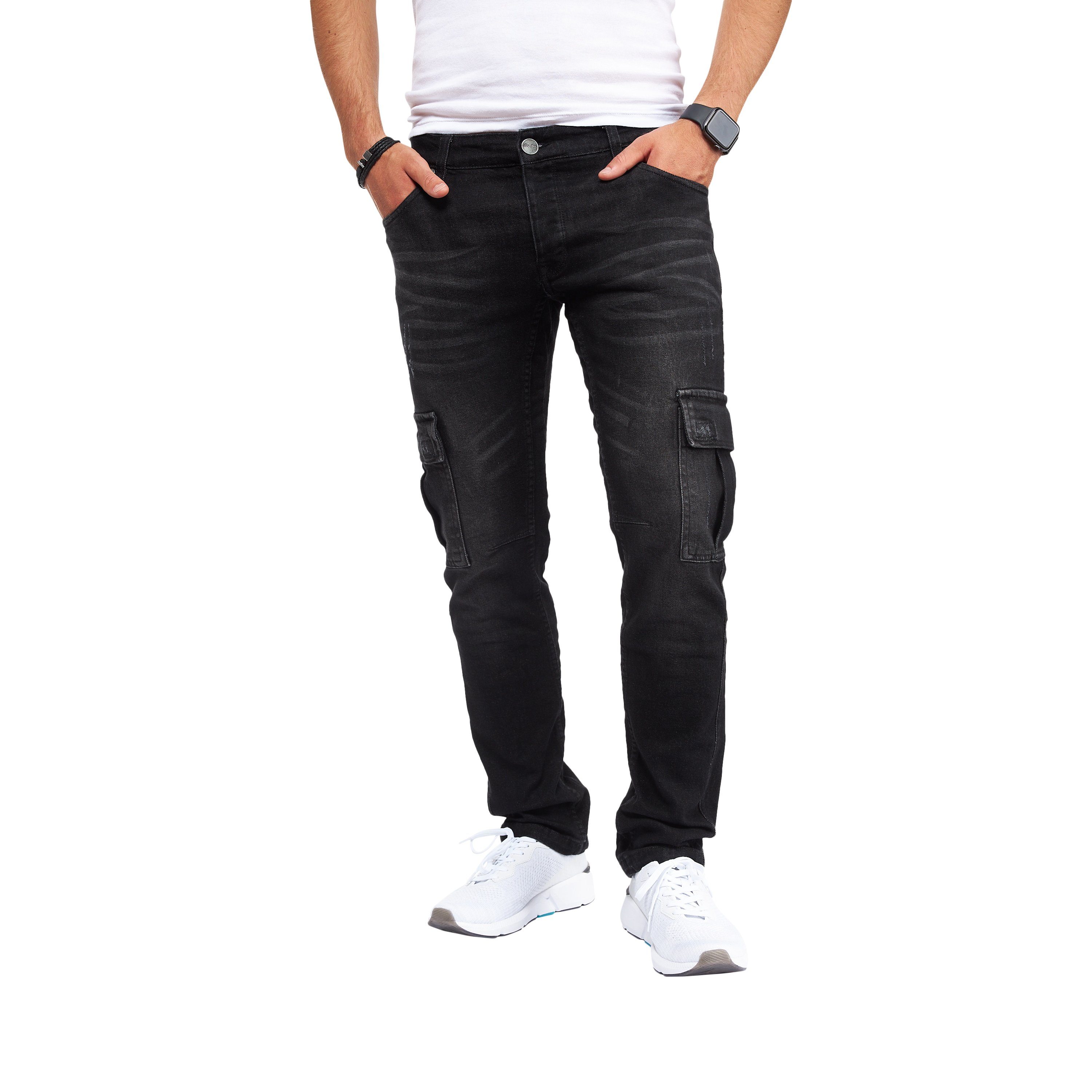 Styleko Cargohose 8003 Cargo Jeans Herren Cargohose für Herren Jeans Cargohose Herren