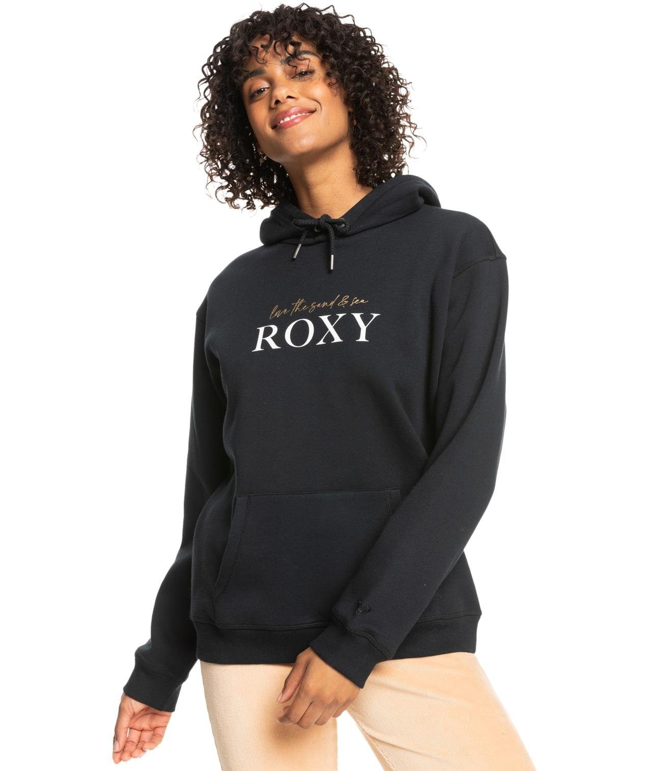 STOKED Damen Roxy HOODIE BRUSHED Anthracite SURF Roxy Kapuzenpullover Kapuzenpullover