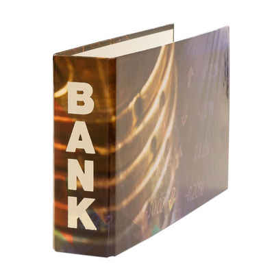 Livepac Office Bankordner 3 Bankordner / 140x250mm / für Kontoauszüge / Motiv: "Geldmünzen"