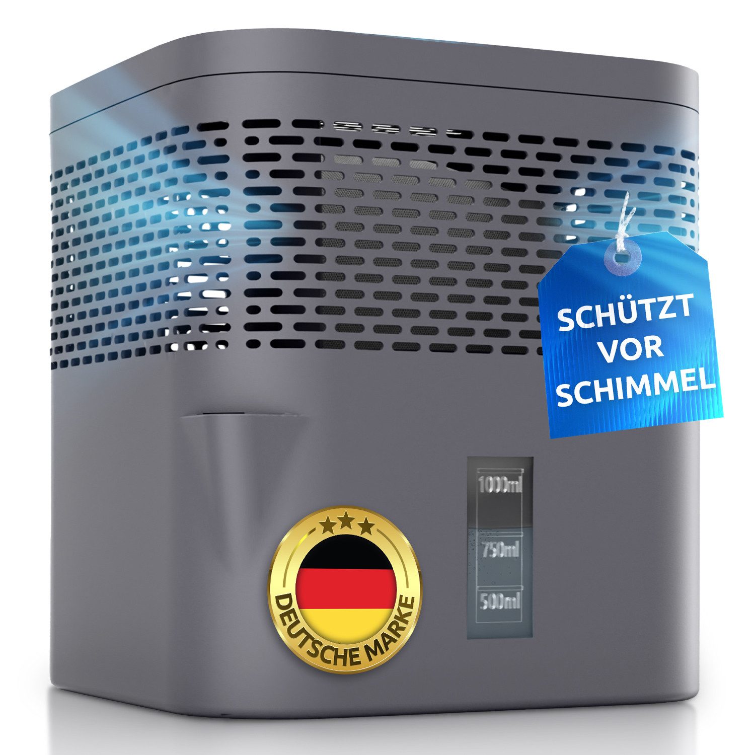 BonAura Luftentfeuchter ohne Strom, für 36 m³ Räume, 450g Granulat, Schutz gegen Schimmel und muffige Gerüche von BonAura