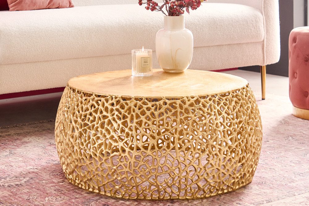 riess-ambiente Couchtisch ABSTRACT LEAF Ø75cm gold günstig online kaufen