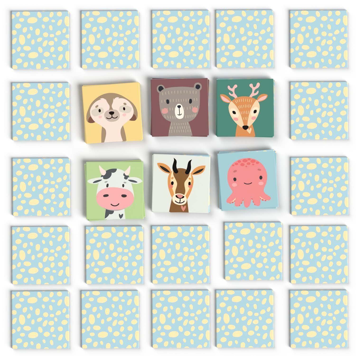 all Kids United Lernspielzeug ALL KIDS UNITED Memo² Lernspiel Holz – Tier Memory Spiel Kinder, Tierspiel für Kinder