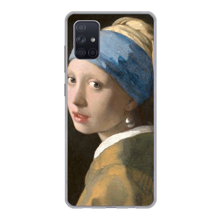 MuchoWow Handyhülle Das Mädchen mit dem Perlenohrring - Gemälde von Johannes Vermeer Phone Case Handyhülle Samsung Galaxy A71 Silikon Schutzhülle