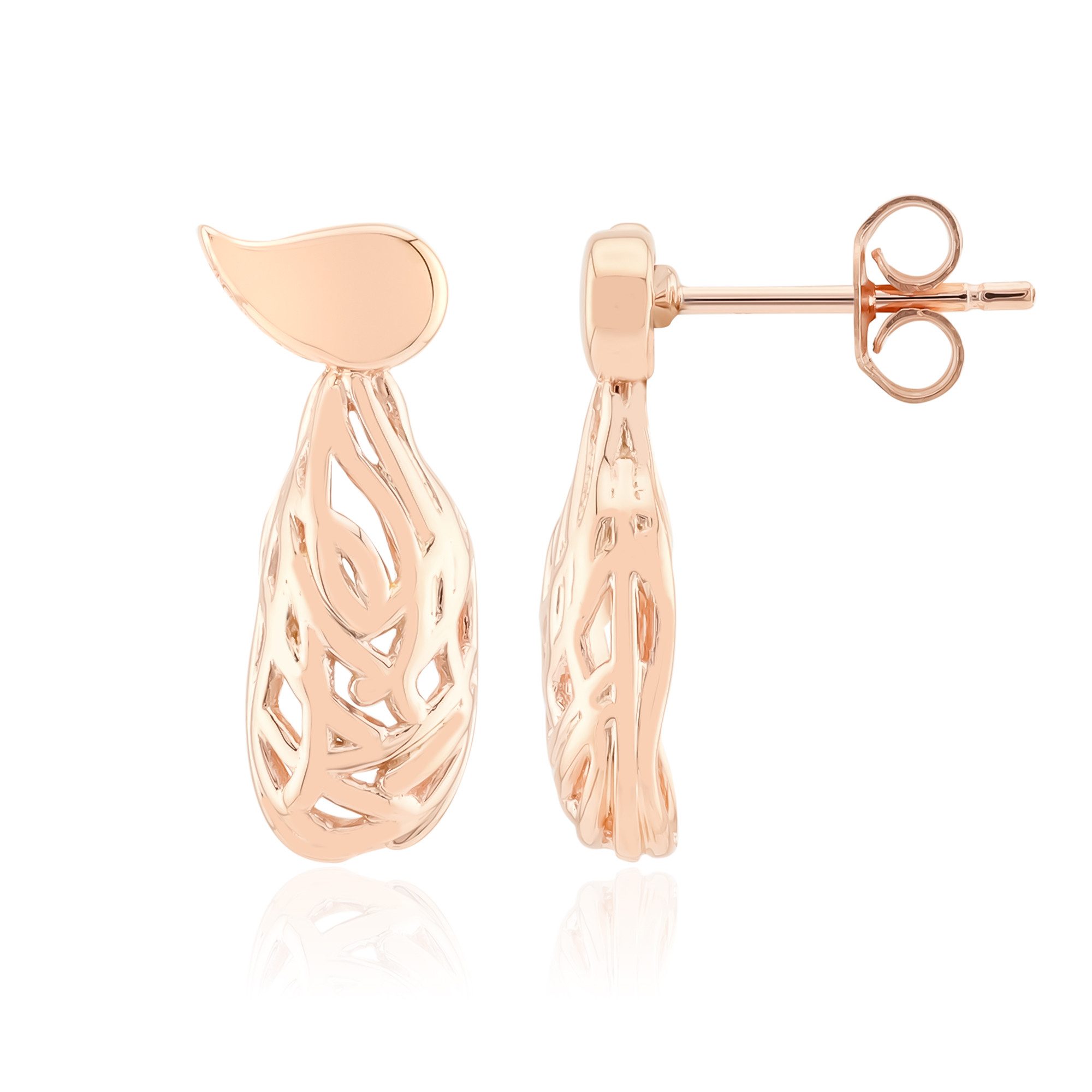 Cavill Ohrring-Set Rosé Vermeil Silber Ohrringe, Monosono Design (2-tlg)