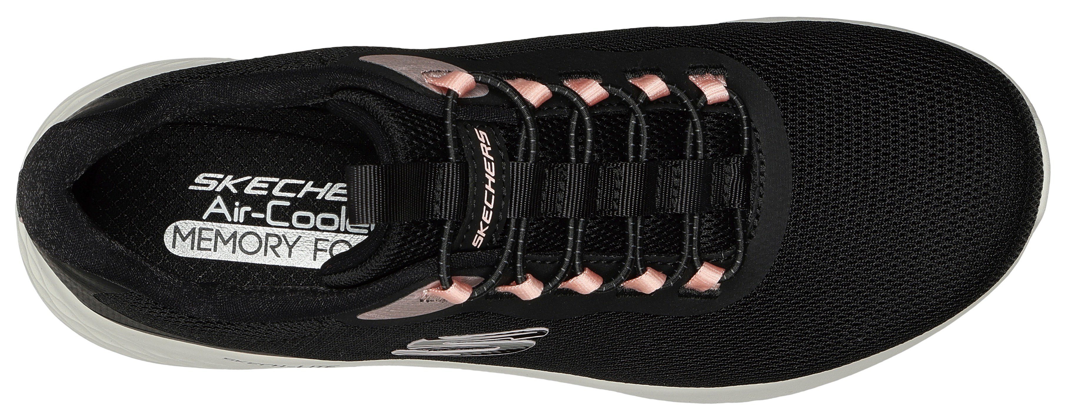 SKECH-LITE Sneaker Slip-On schwarz-kombiniert Gummizug zum Schlupfen PRO- mit Skechers