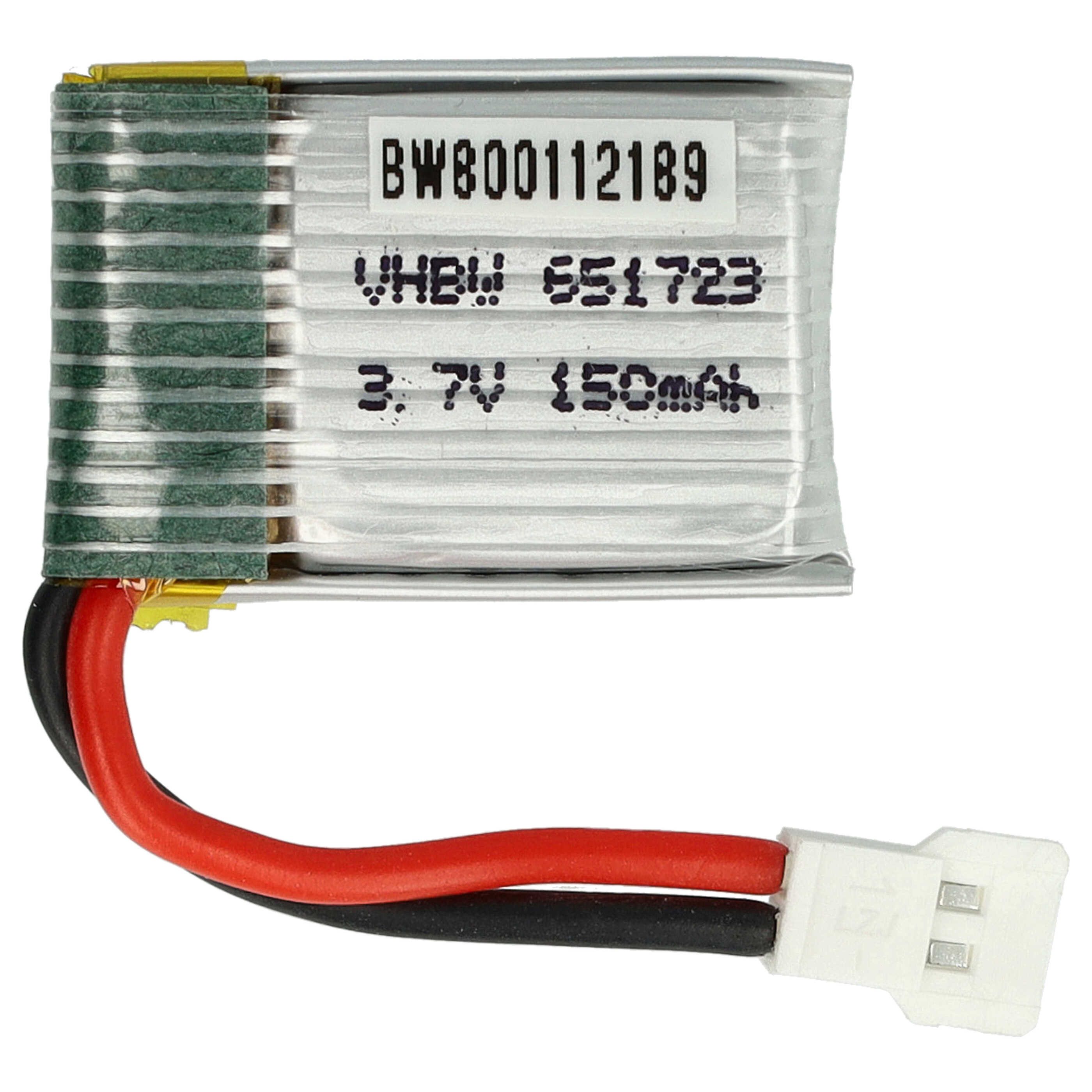 vhbw Akku passend für JJRC H8 Mini, H48 Modellbau RC / Modellbau / Akku Akku 150 mAh (3,7 V, 1 St), Leistungsfähiger Austausch-Akku für Ihre RC Modelle, Wiederaufladbar