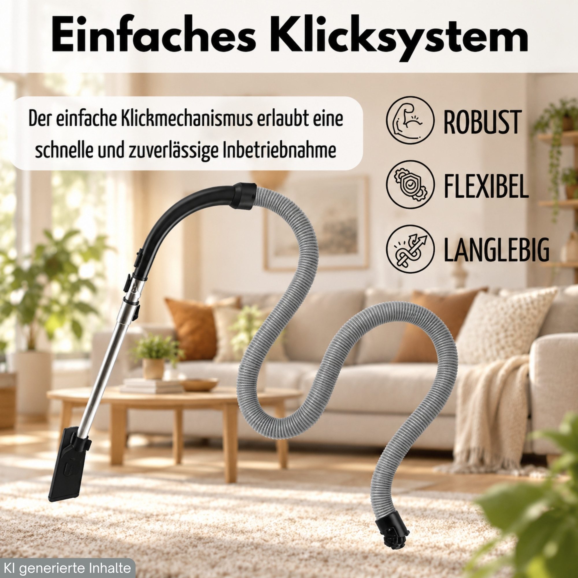 Maxorado Staubsaugerdüsen-Set Rohr Staubsauger Bodendüse Schlauch Griff für Miele S8 S8000 C3 SBD, Zubehör für Miele PowerLine Silence Ersatzteile Kombidüse, S8 – Bild 5 von 5