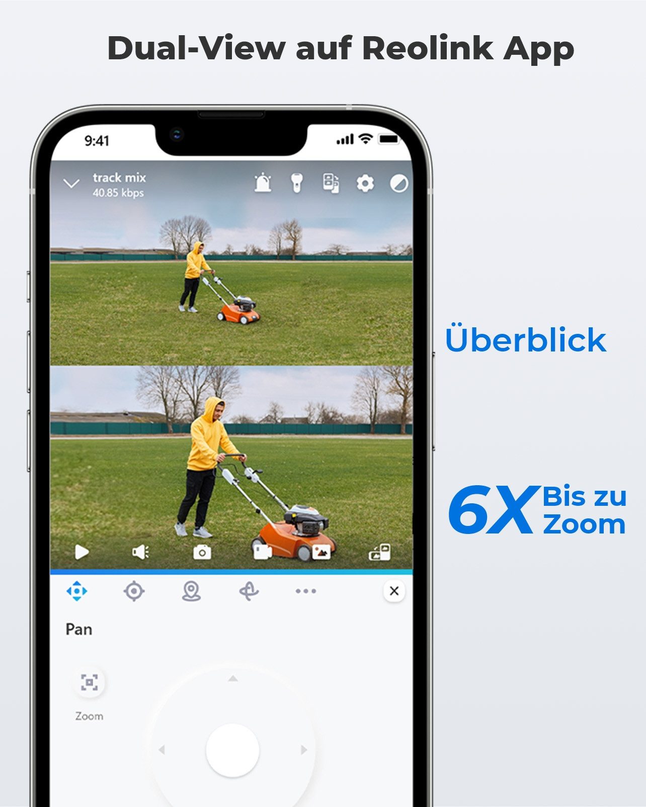 Reolink Überwachungskamera Trackmix 8MP PTZ WLAN IP (Außenbereich, Packung, 1-tlg., 2 Spotlights, mit Dual-Objektiv, Auto-Tracking,Smarte Person/Auto/Haustiererkennung)