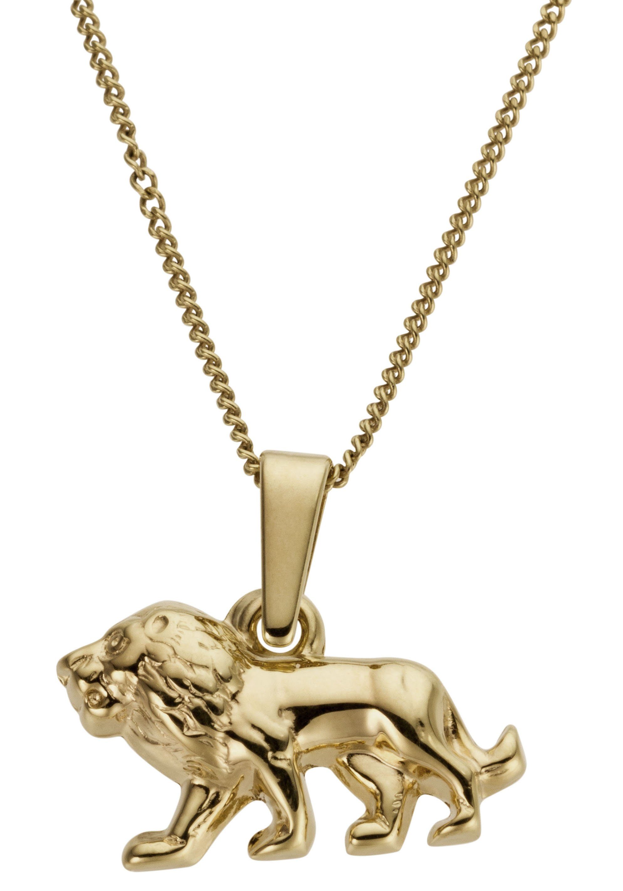 Firetti Kettenanhänger Schmuck Geschenk Gold 333 Halsschmuck Anhänger für Halskette Löwe
