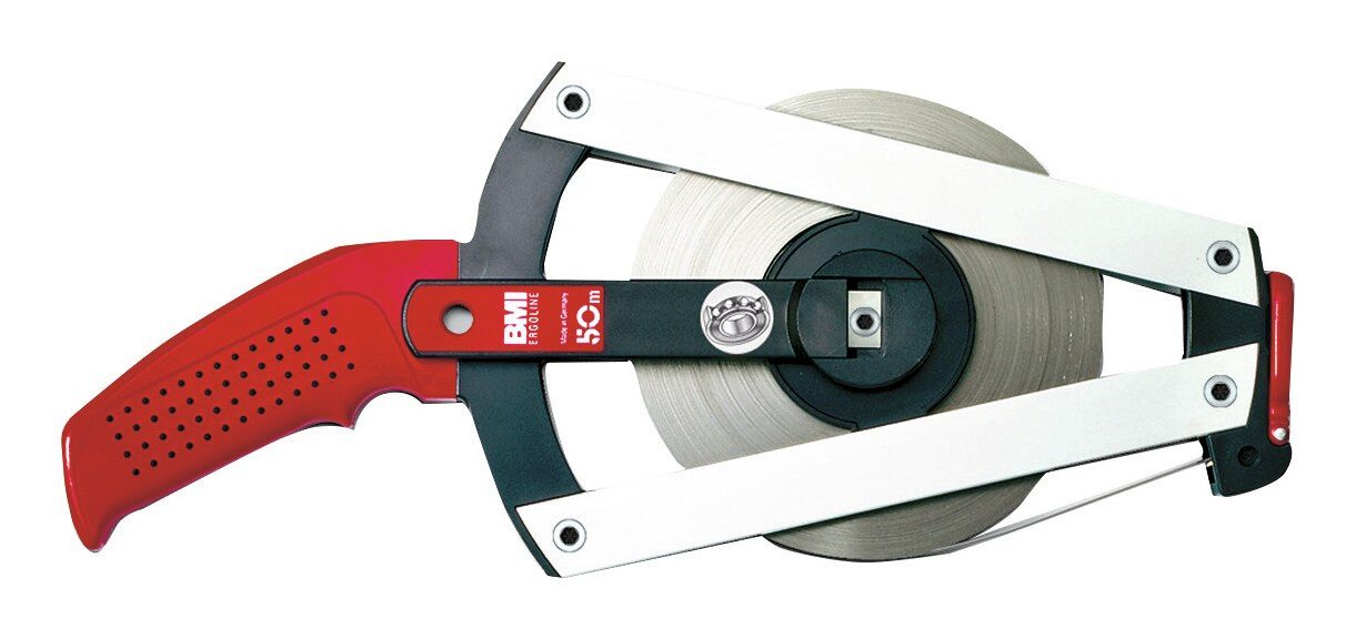 BMI Rollbandmaß, Polyamid 50 m x 13 mm Maßanfang A Flextop Ergoline V-Form