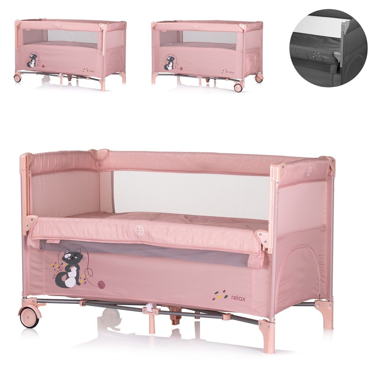 Chipolino Baby-Reisebett Reisebett Relax 2 Ebenen, Vorderseite absenkbar, S günstig online kaufen