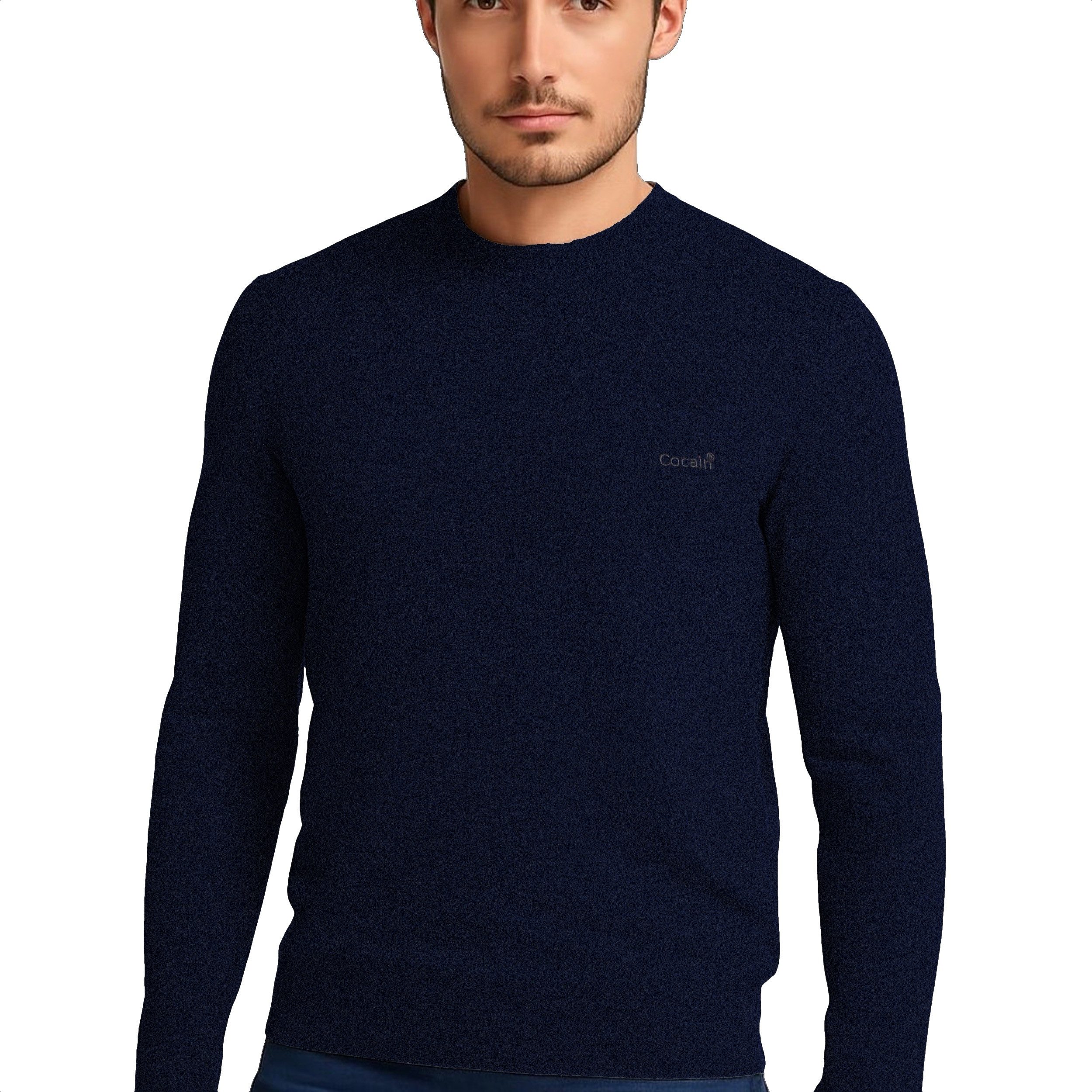 Cocain underwear Strickpullover Herren 100% Baumwolle Rundhals dünnes Feins günstig online kaufen